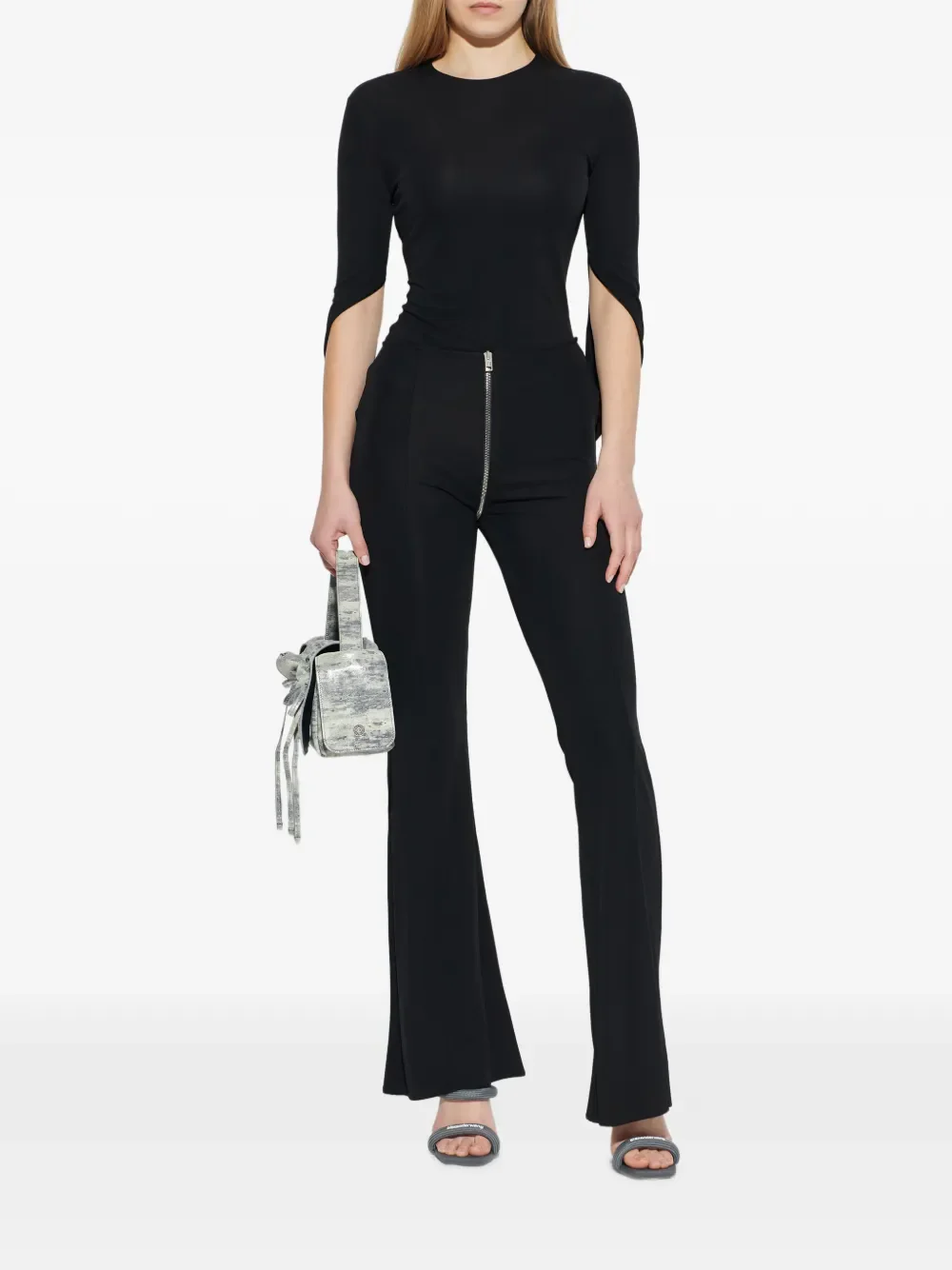 ALEXANDER WANG - Women Zipper At Rise Mid-Rise Pants - Image 3