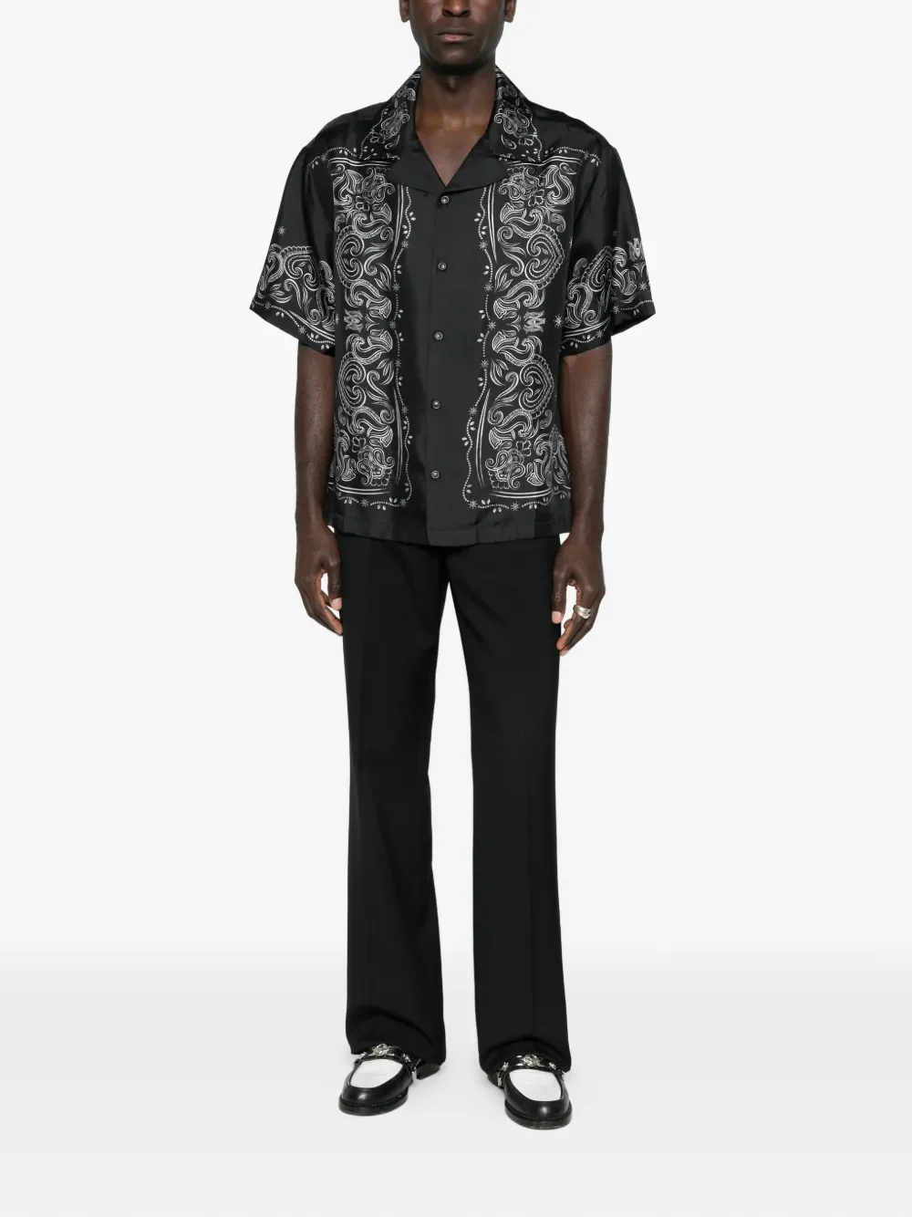 AMIRI - Men Bandana Paint Os Bowling Shirt