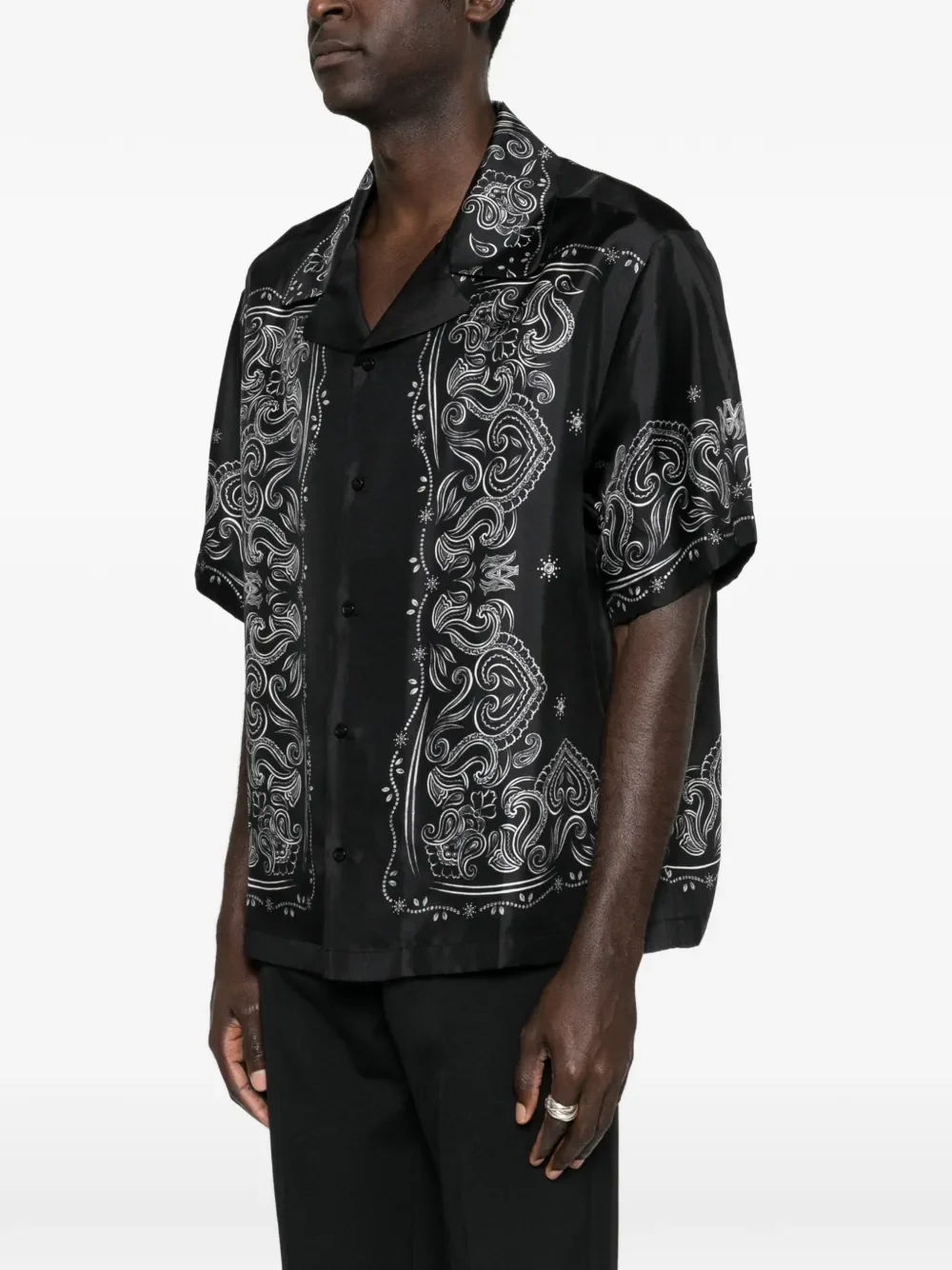 AMIRI - Men Bandana Paint Os Bowling Shirt - Image 2