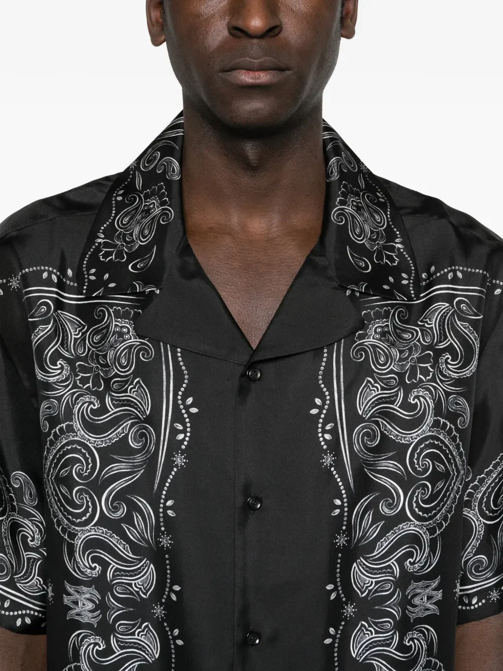 AMIRI - Men Bandana Paint Os Bowling Shirt - Image 4