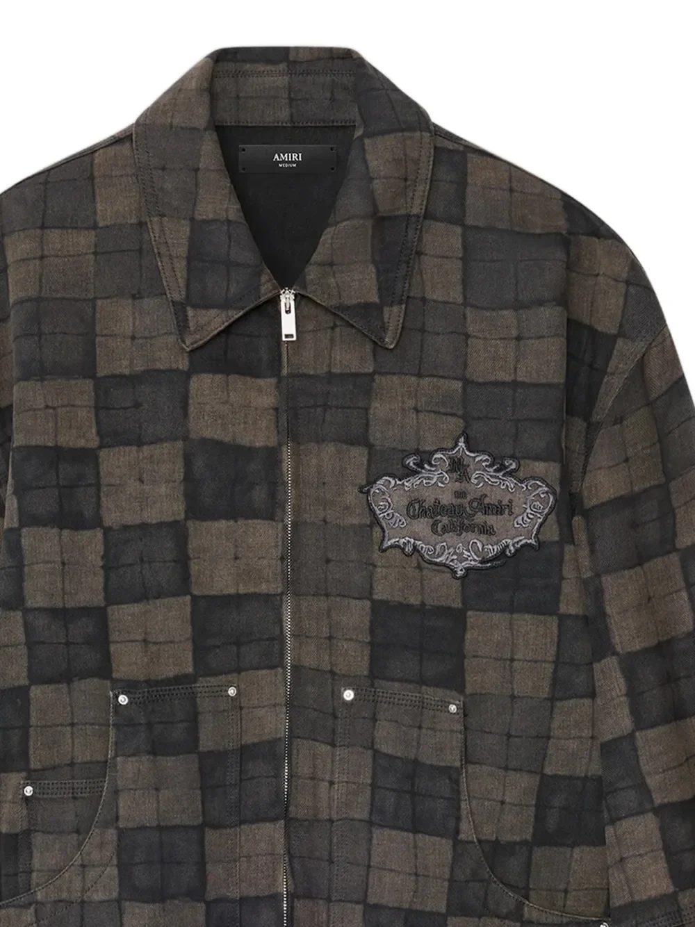 AMIRI - Men Checkered Work Jacket - Image 2