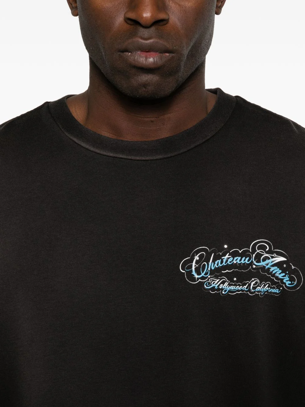 AMIRI - Men Crystal Chateau Script Os Tee - Image 4
