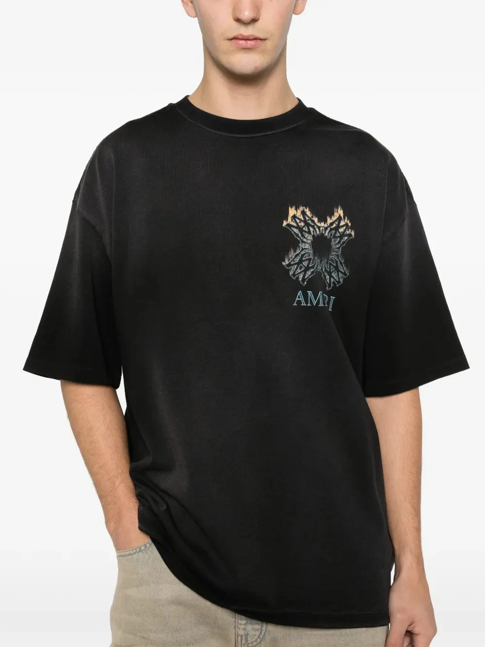 AMIRI - Men Ma Quad Flames Os Tee - Image 2