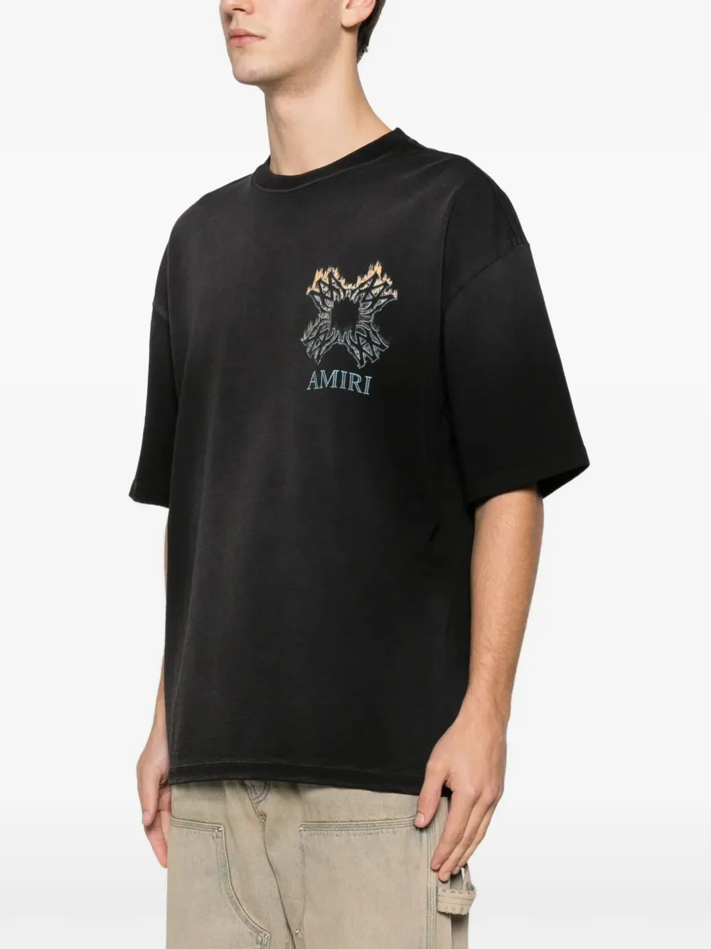AMIRI - Men Ma Quad Flames Os Tee - Image 3