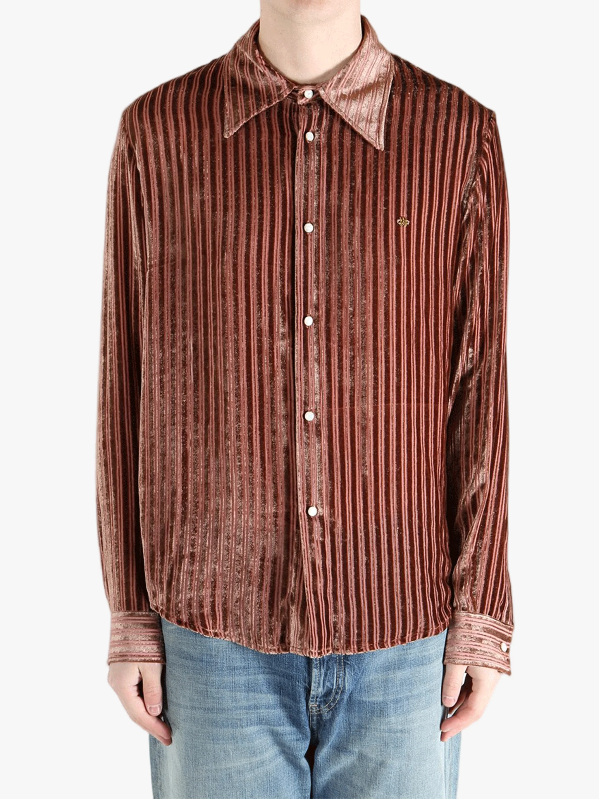 AMIRI - Men Velvet Stripe Ls Shirt