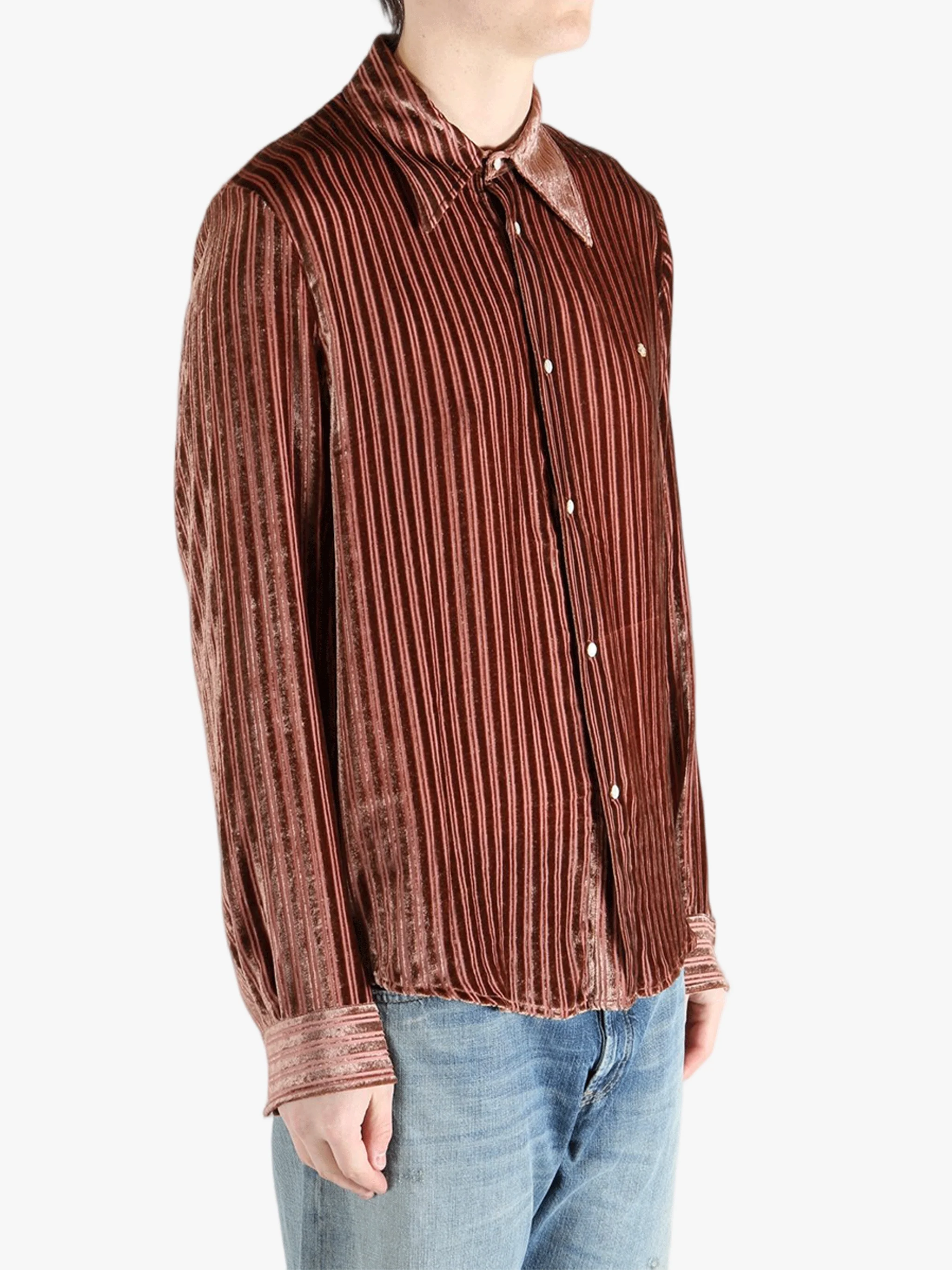 AMIRI - Men Velvet Stripe Ls Shirt - Image 2