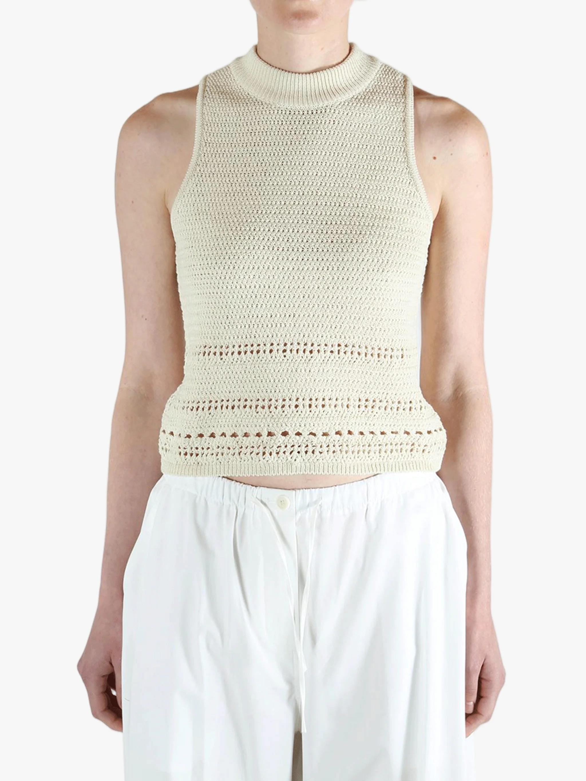 AMOMENTO - Women Crochet Knit Vest