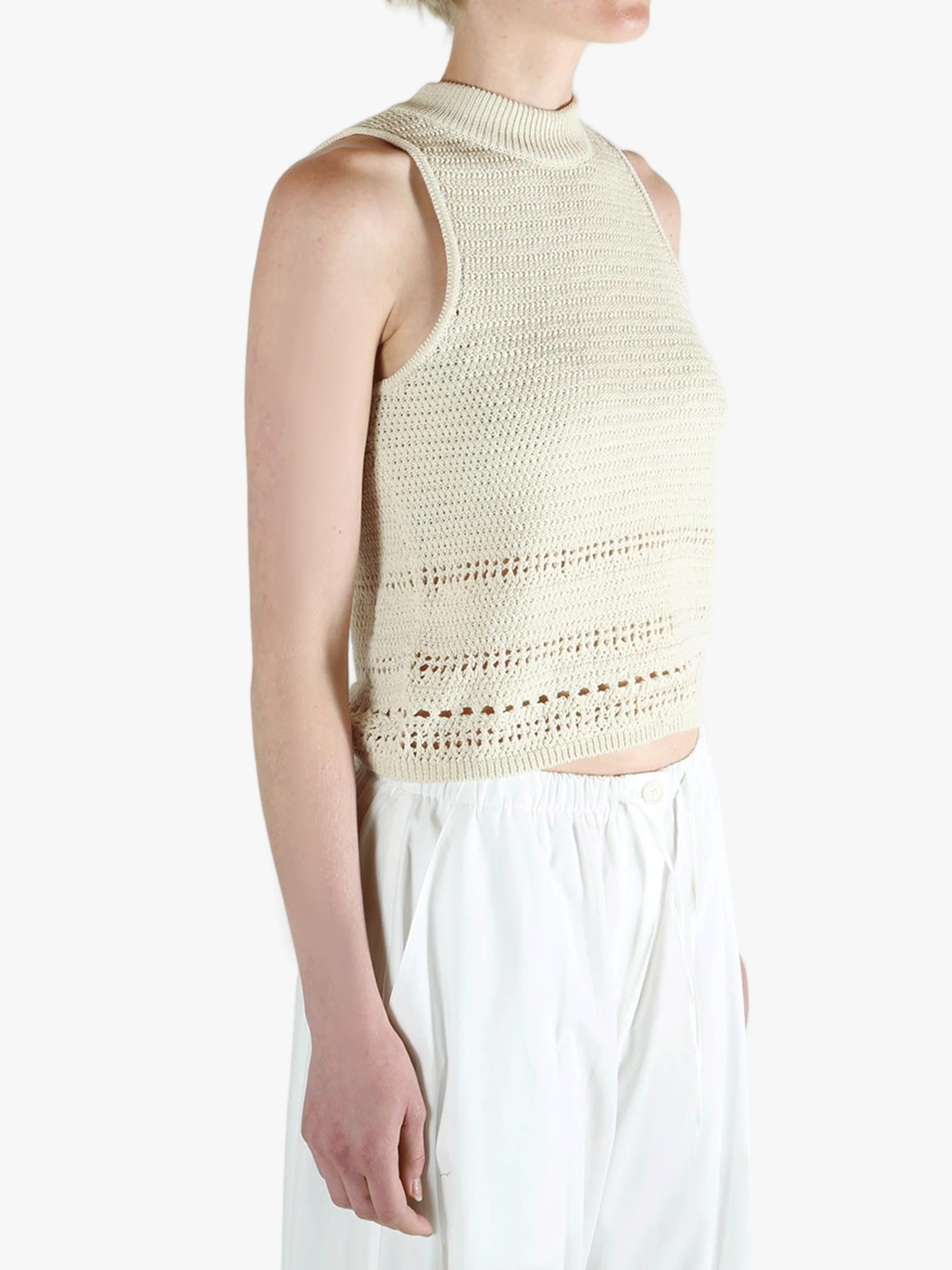 AMOMENTO - Women Crochet Knit Vest - Image 2