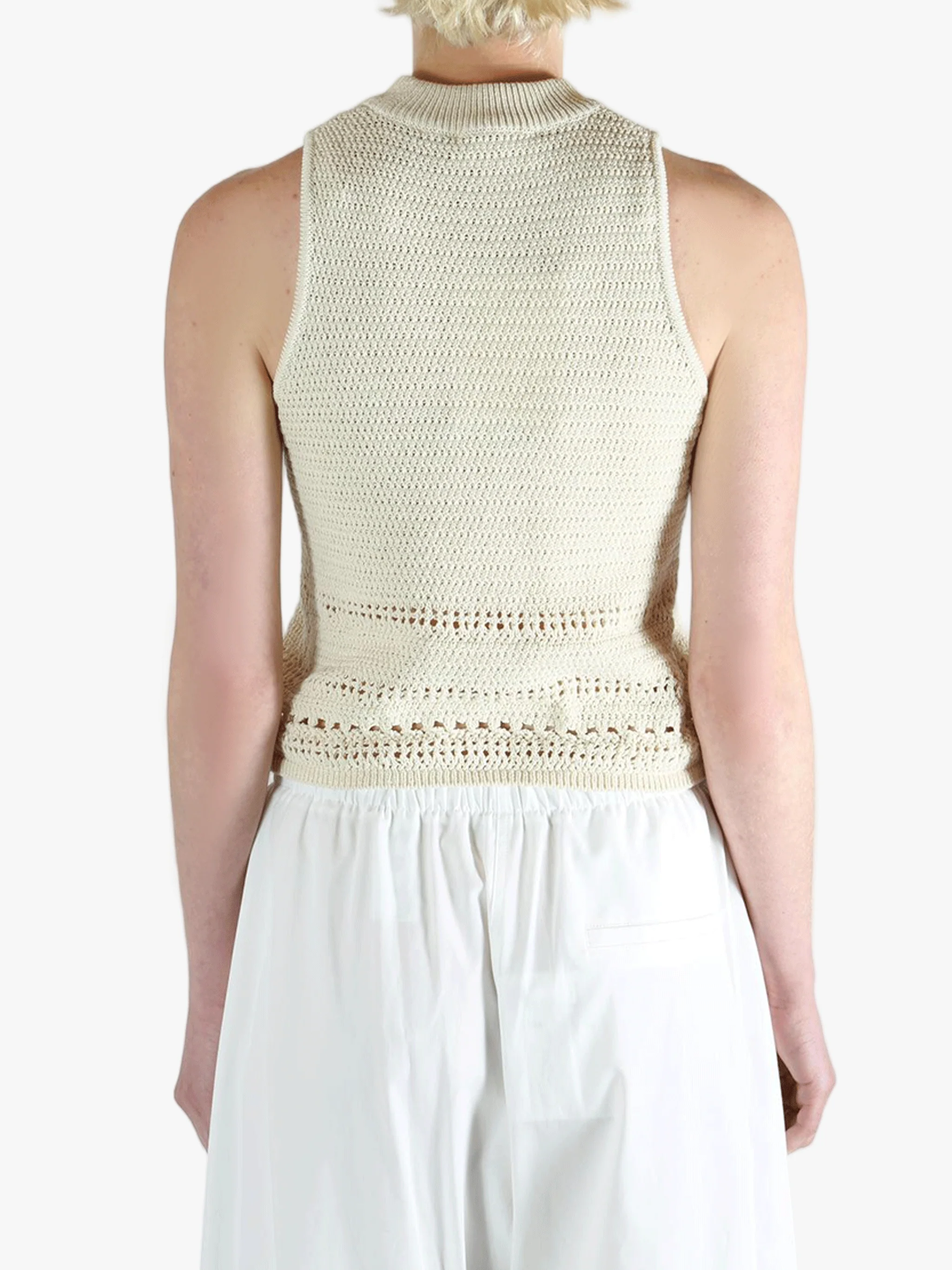 AMOMENTO - Women Crochet Knit Vest - Image 3