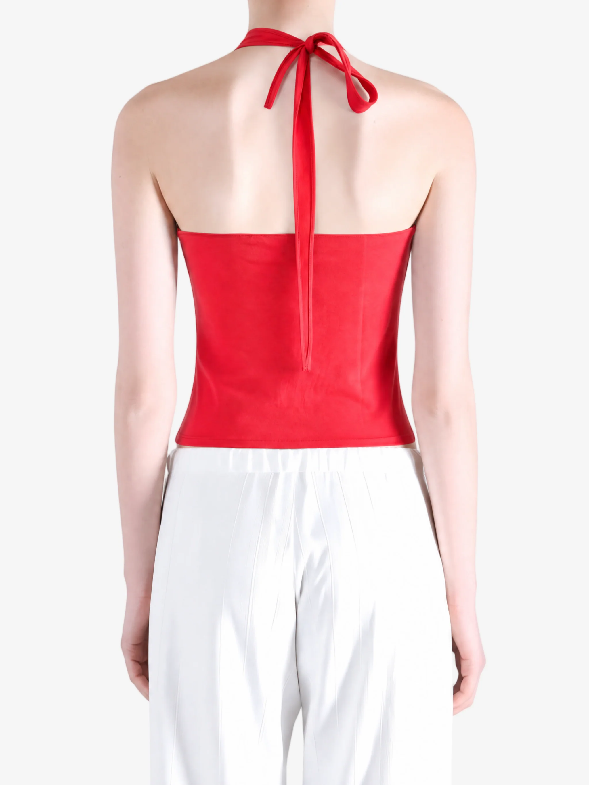 AMOMENTO - Women Jersey Halter Neck Top - Image 3
