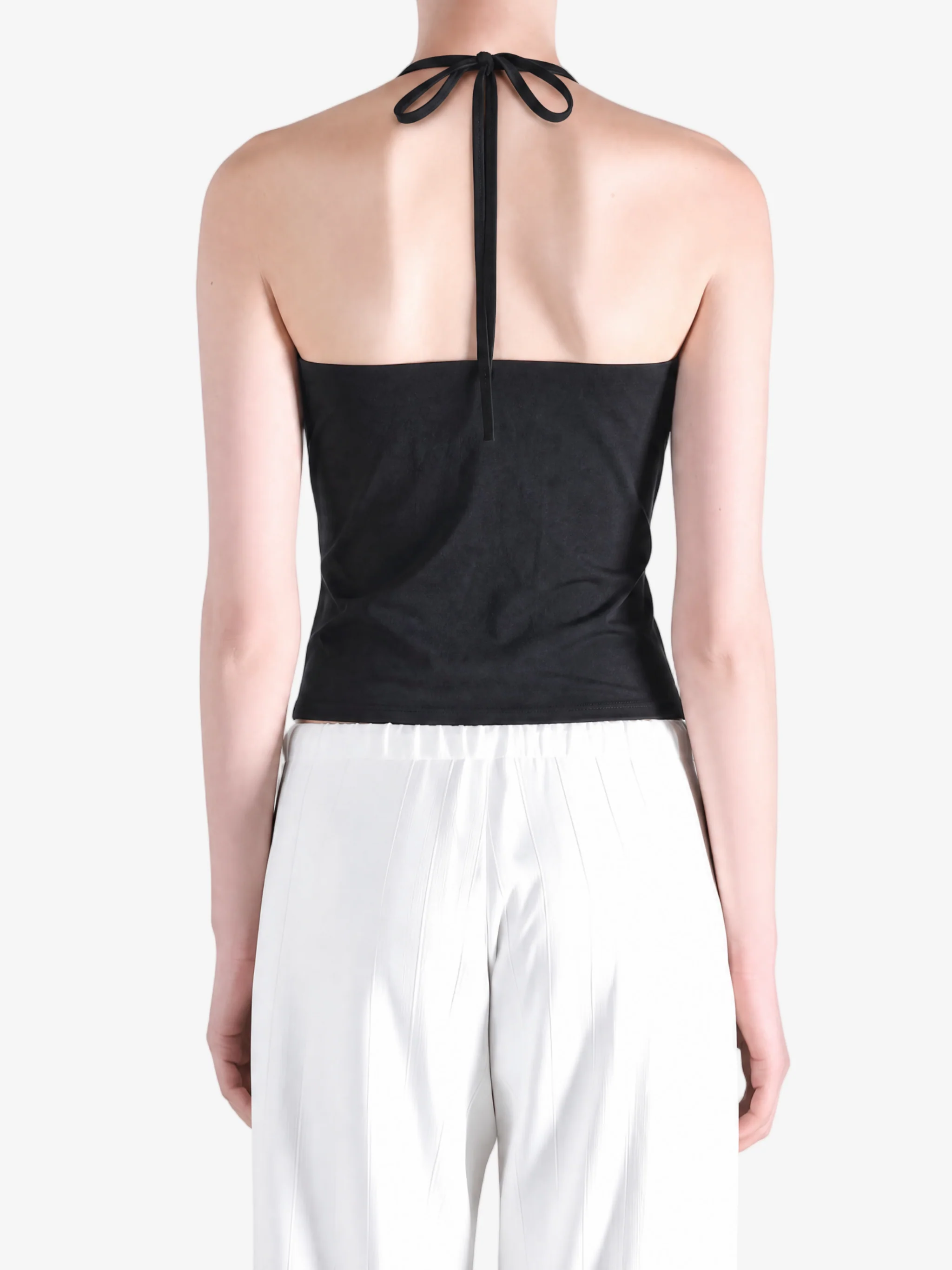 AMOMENTO - Women Jersey Halter Neck Top - Image 3