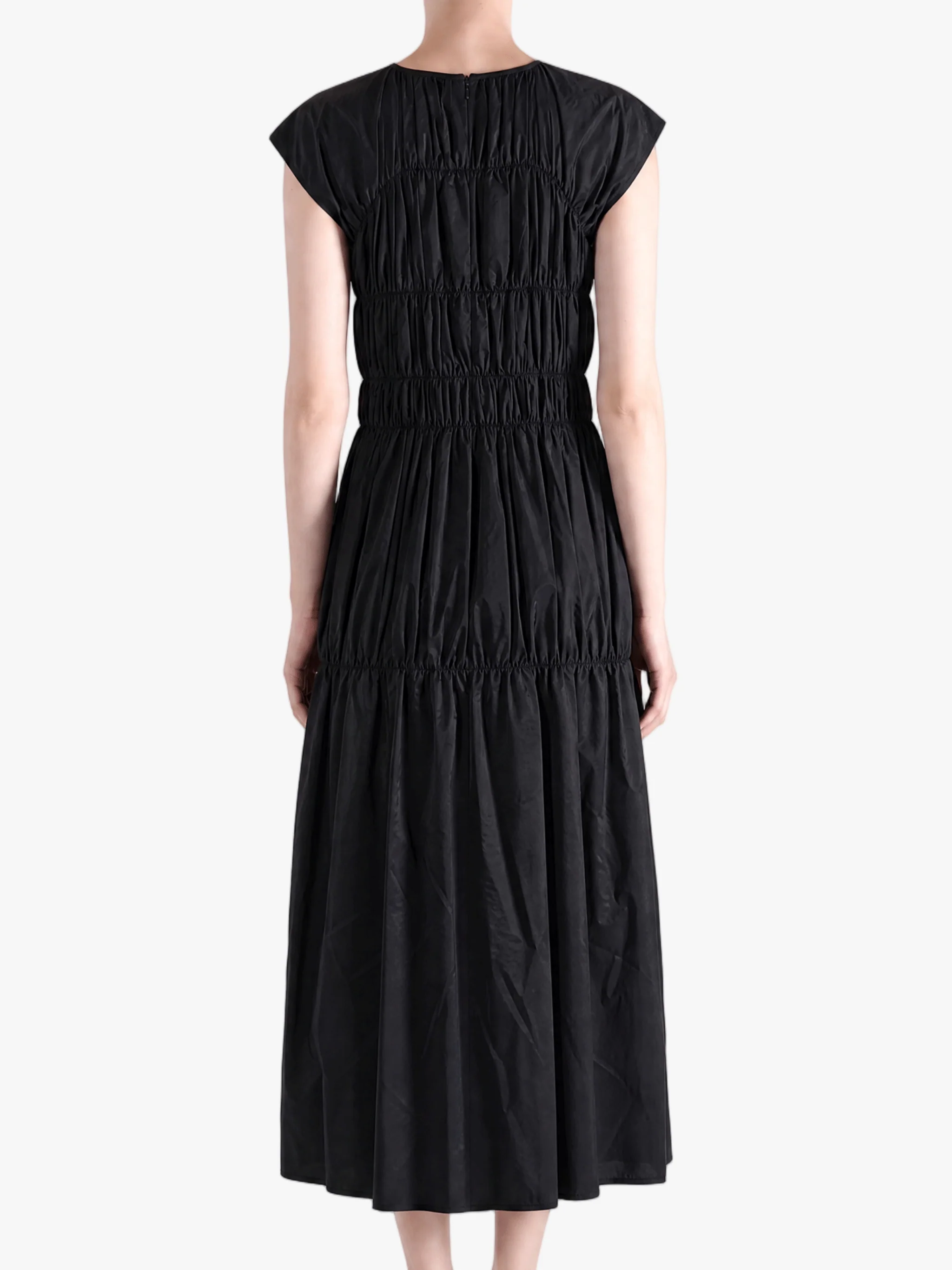 AMOMENTO - Women Nylon Shirring Dress - Image 3