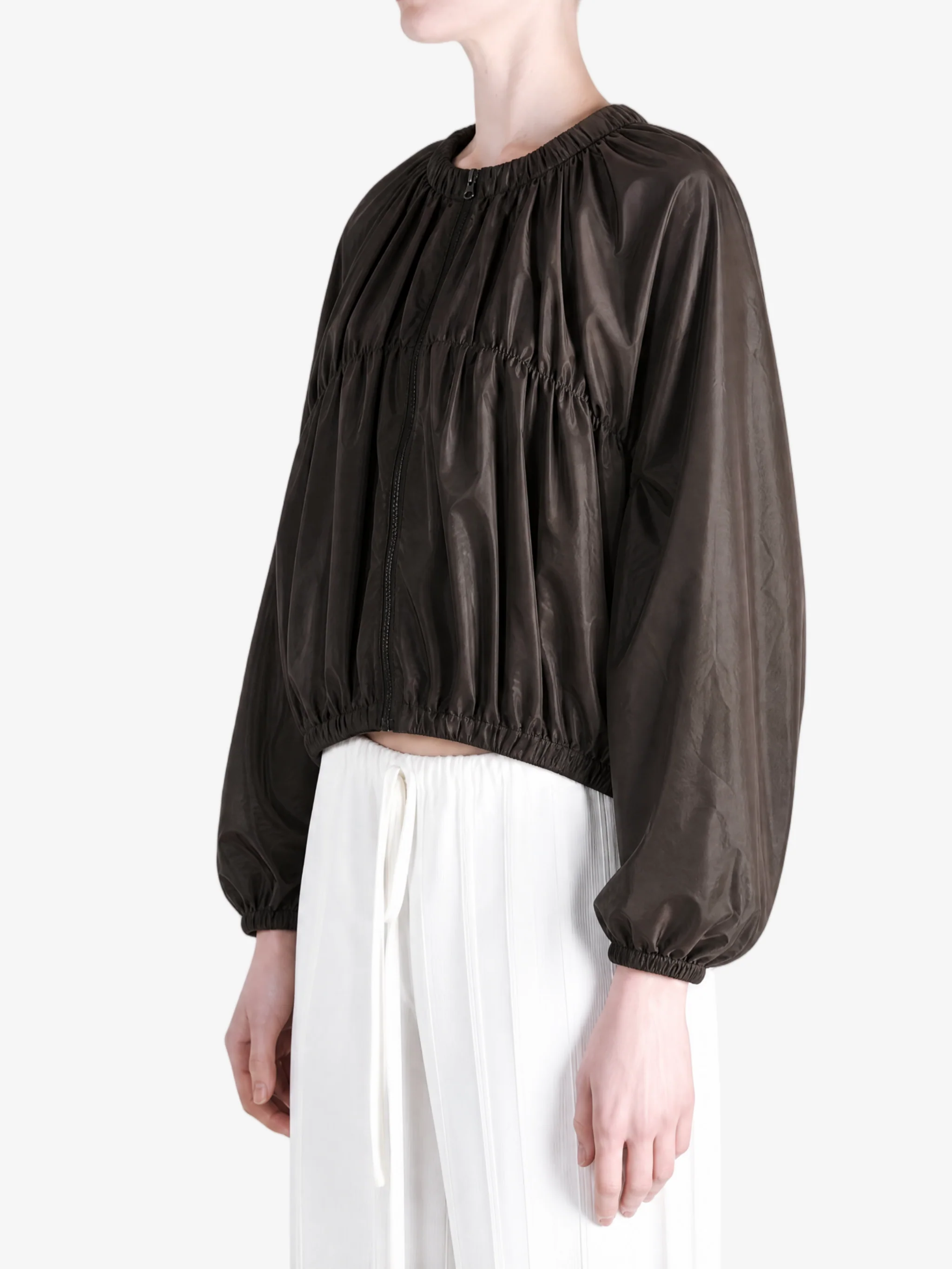 AMOMENTO - Women Nylon Shirring Jumper - Image 2