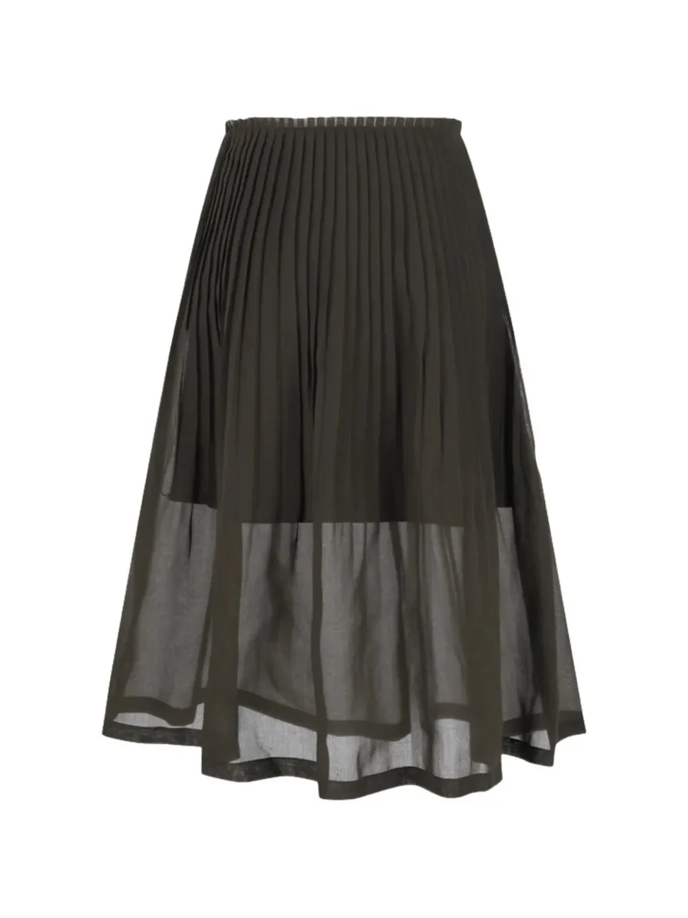 AMOMENTO - Women Pleated Midi Skirt