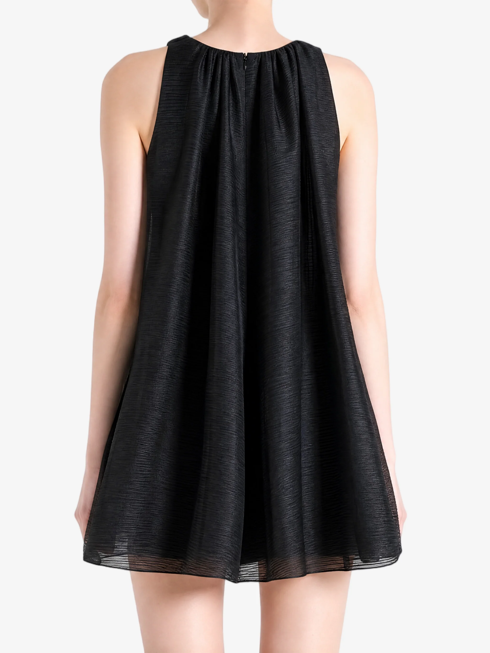 AMOMENTO - Women Pleats Hourglass Mini Dress - Image 3