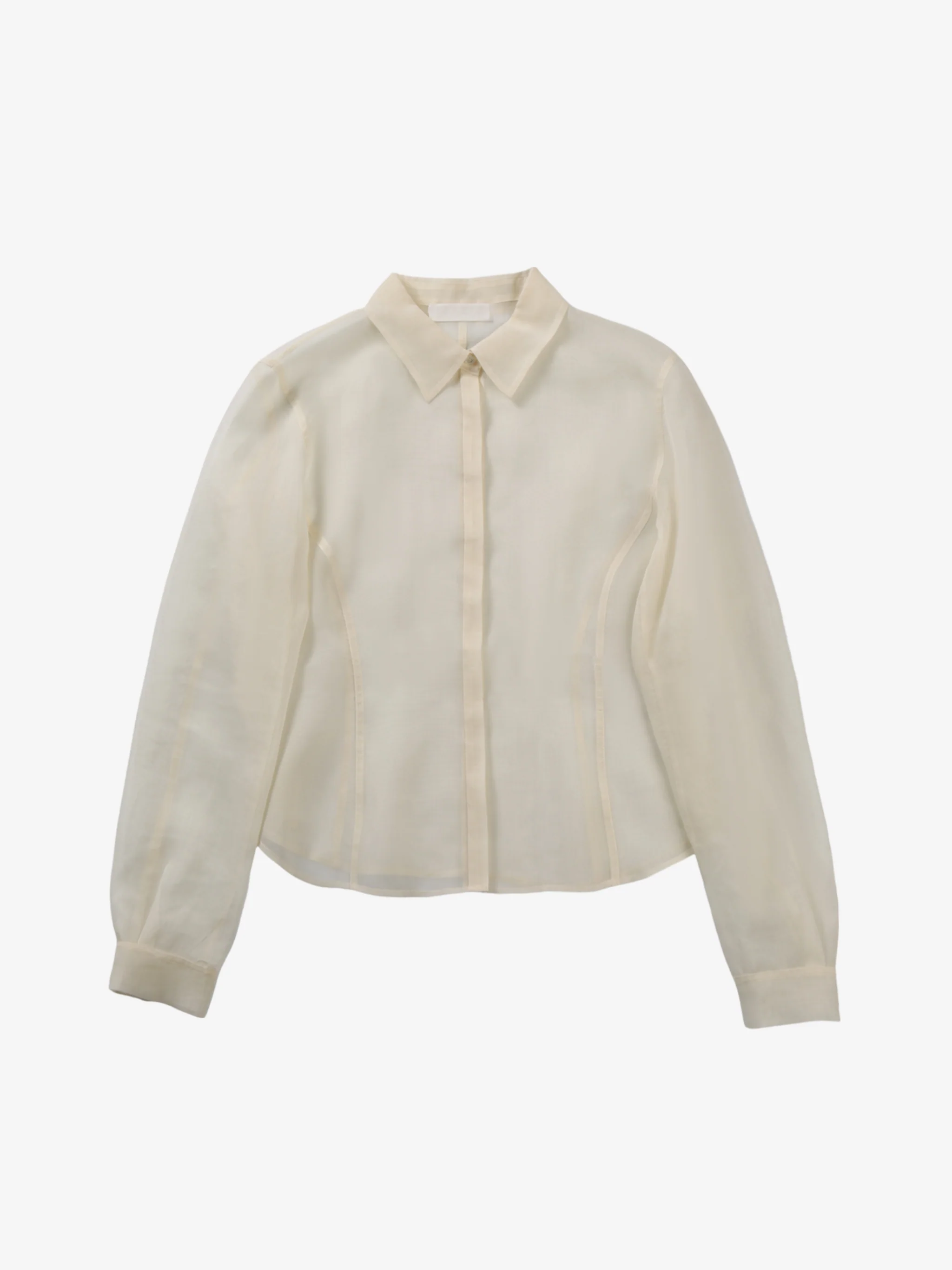 AMOMENTO - Women Sheer Slim Fit Shirt - Image 4