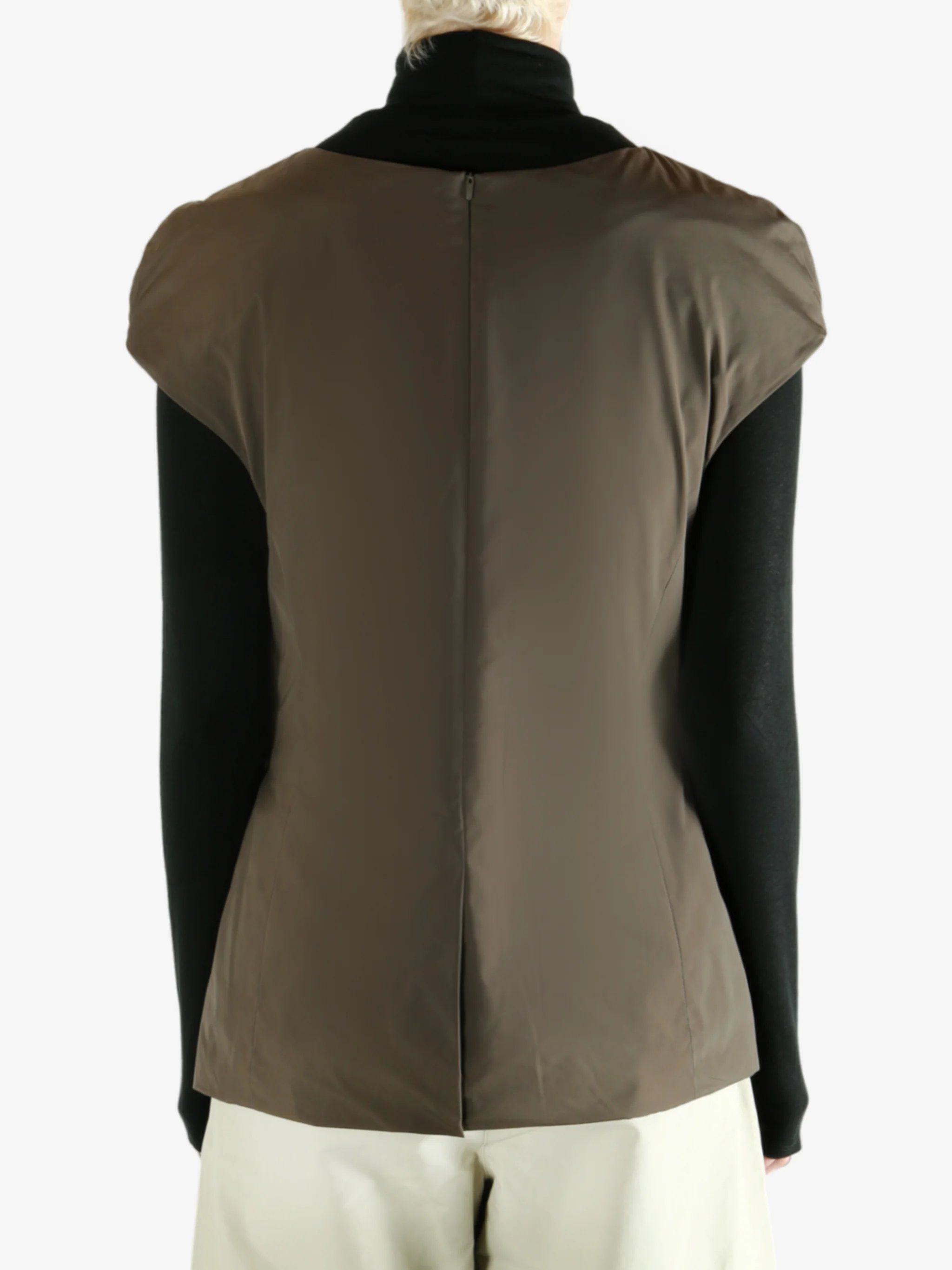 AMOMENTO - Women Taffeta Mock Neck Mini Dress - Image 3