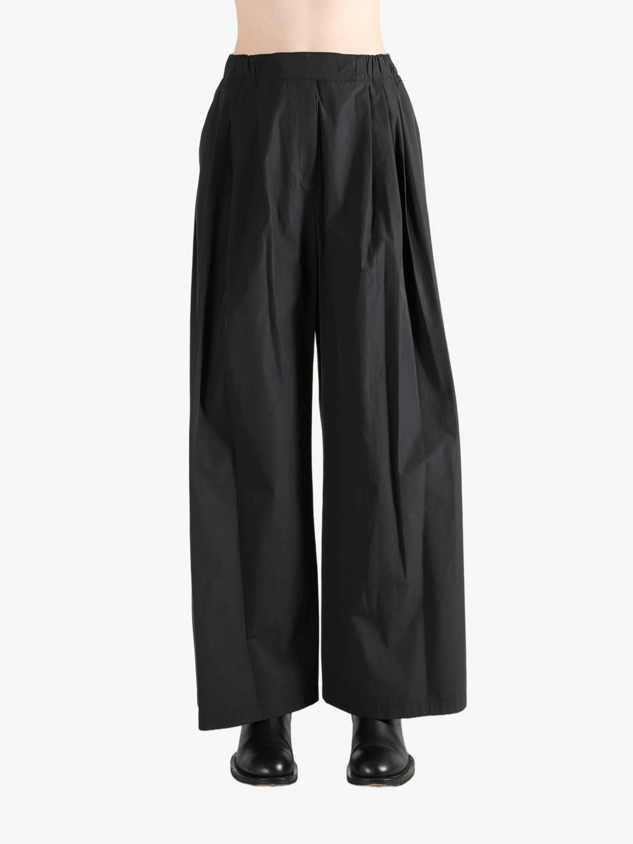 AMOMENTO - Women Three Tuck Banding Pants