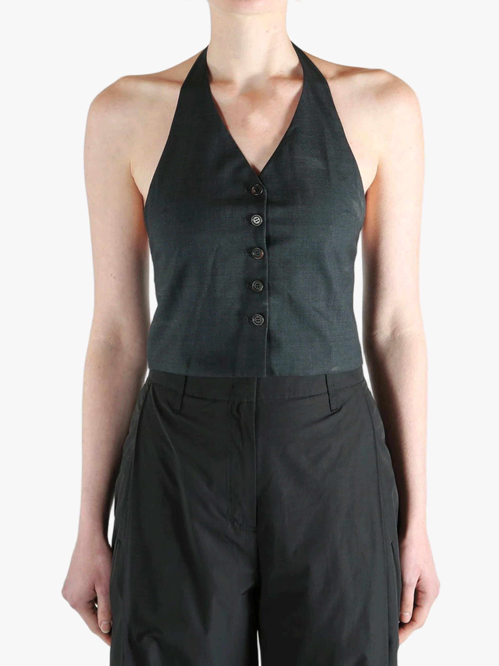 AMOMENTO - Women Wool Halterneck Top