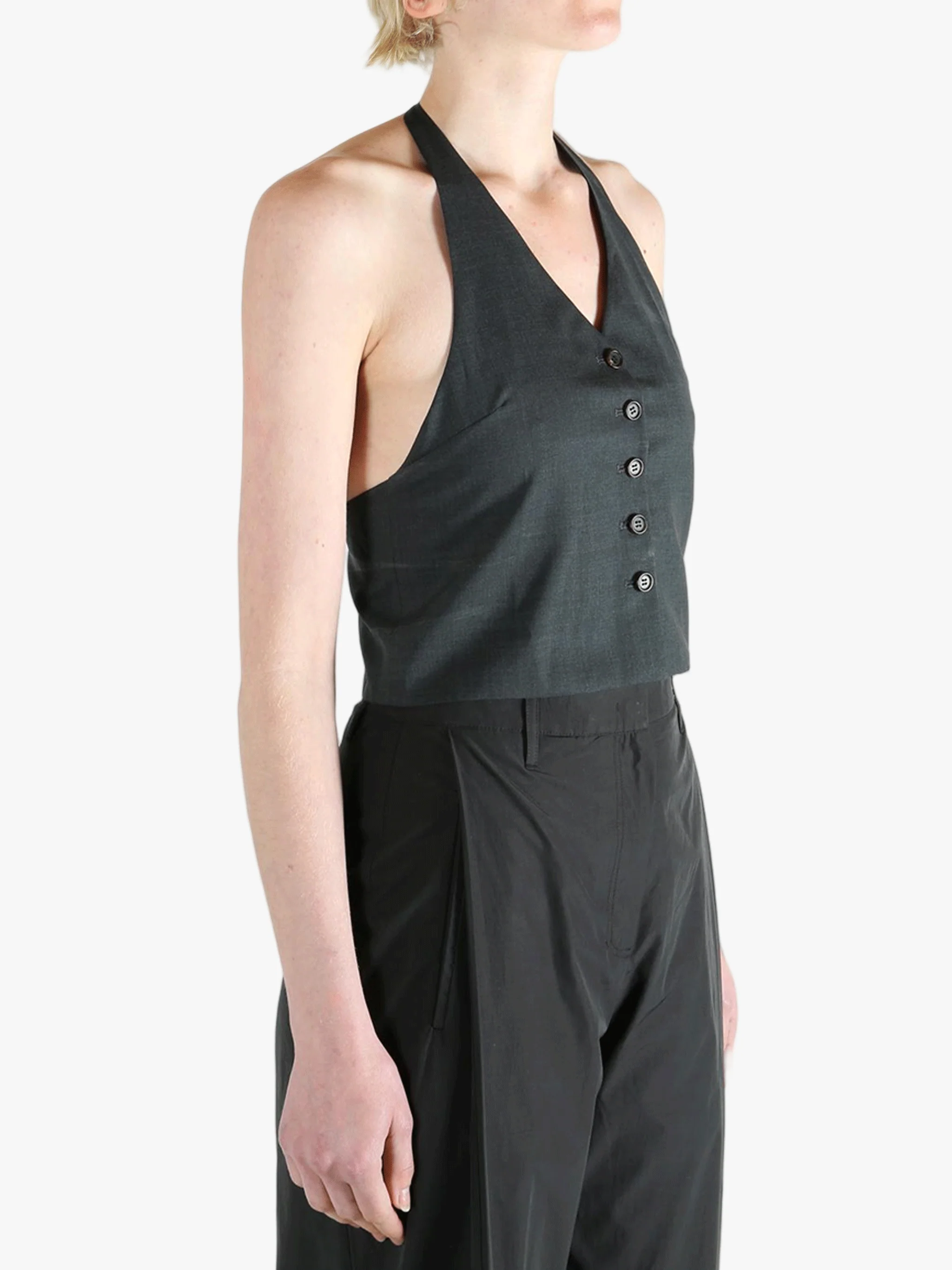 AMOMENTO - Women Wool Halterneck Top - Image 2