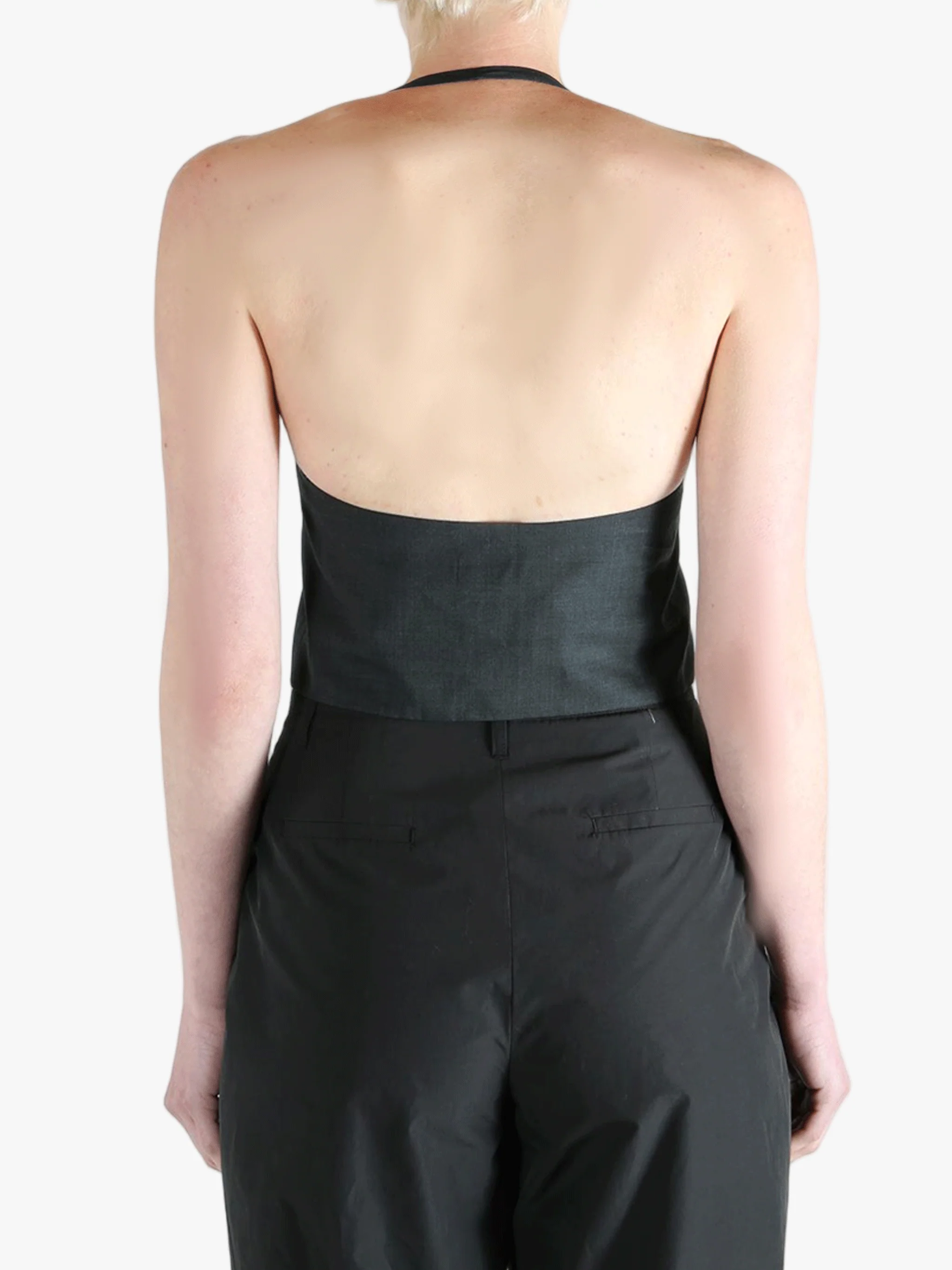 AMOMENTO - Women Wool Halterneck Top - Image 3