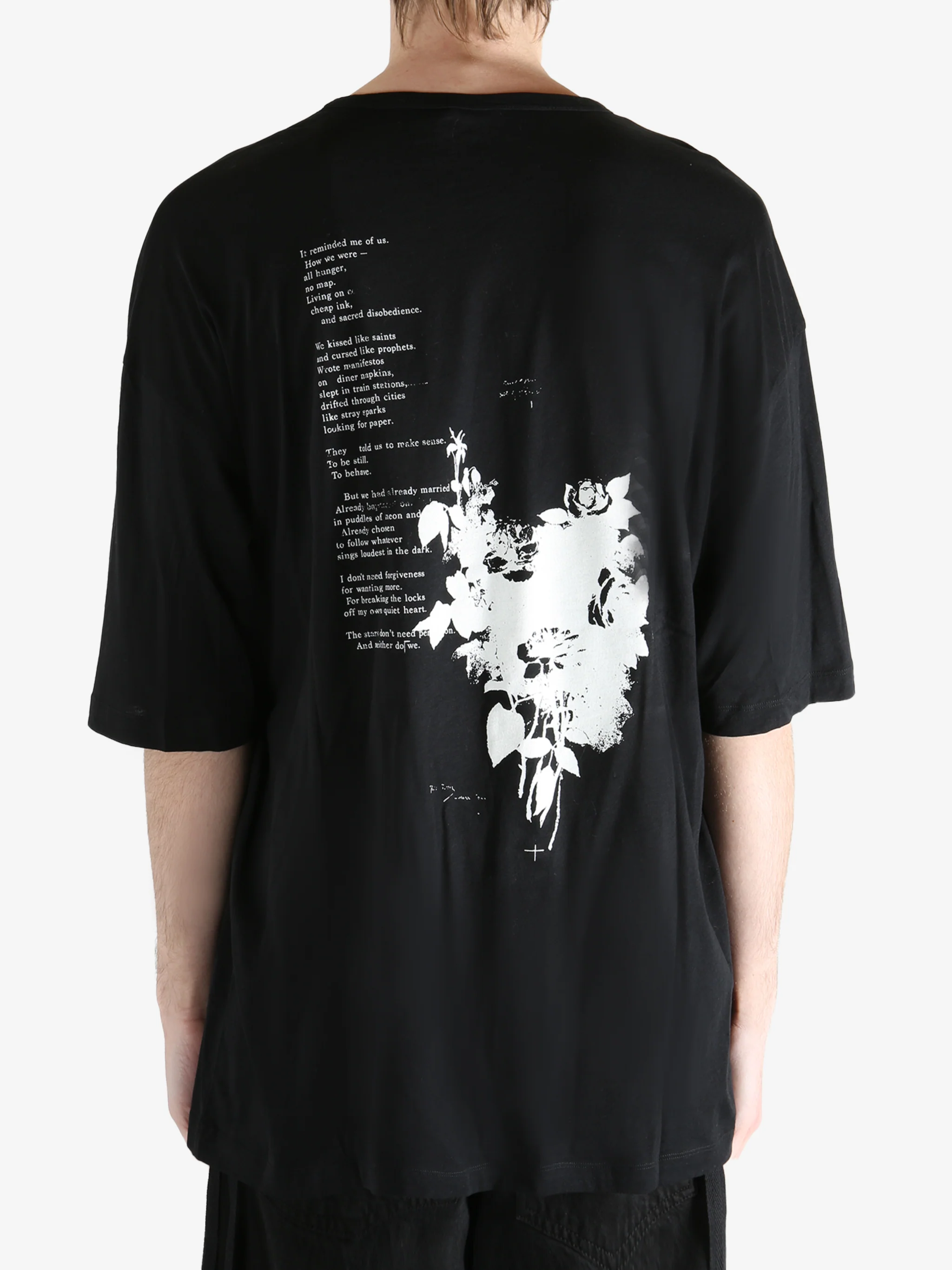ANN DEMEULEMEESTER - Men "It Reminded Me Of Us" Print Dieter High Comfort T-Shirt - Image 3