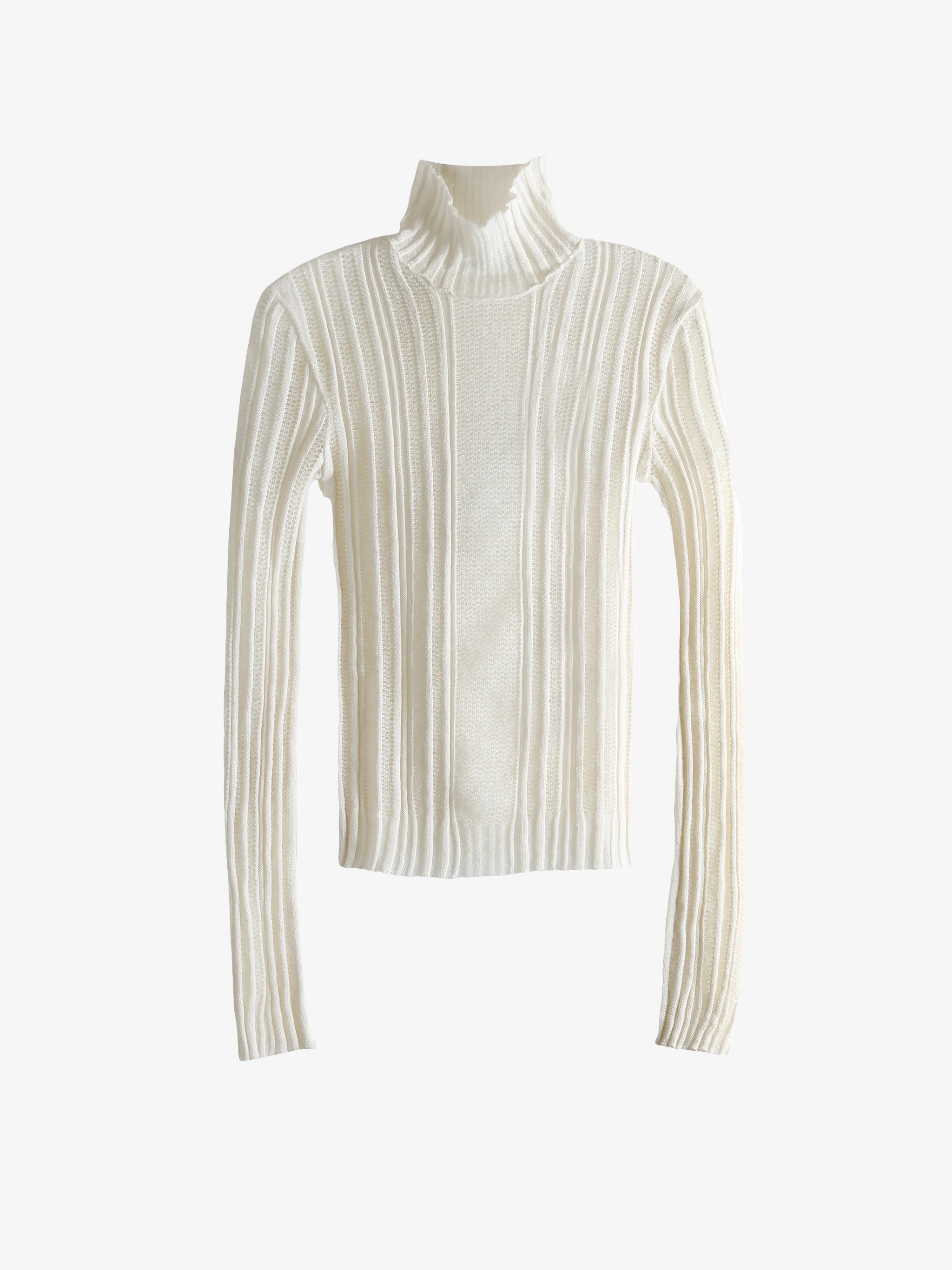 ANN DEMEULEMEESTER - Women Aamu Irregular Rib Turtleneck Sweater - Image 5