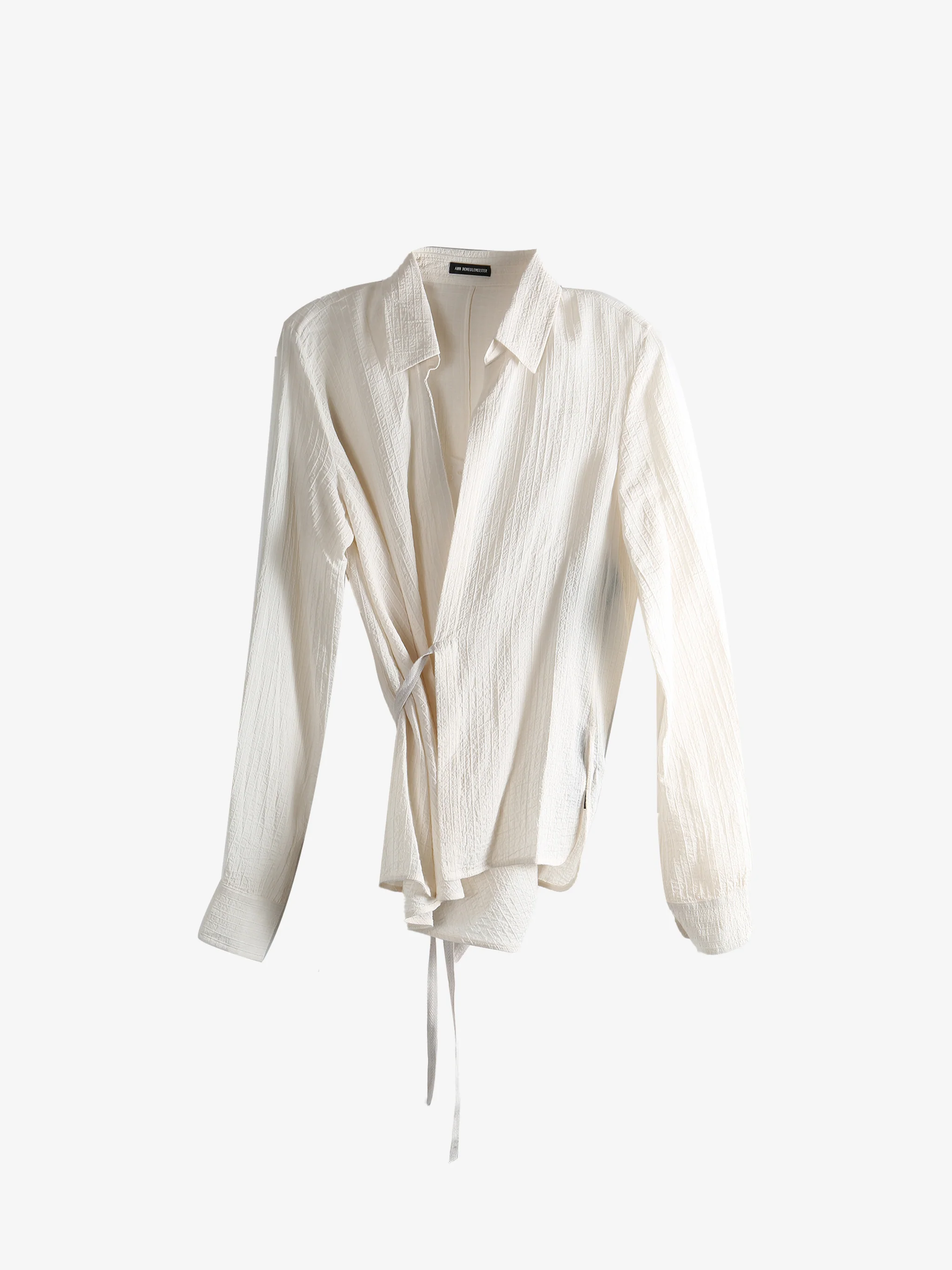 ANN DEMEULEMEESTER - Women Alba Asymmetric Wrap Shirt - Image 5
