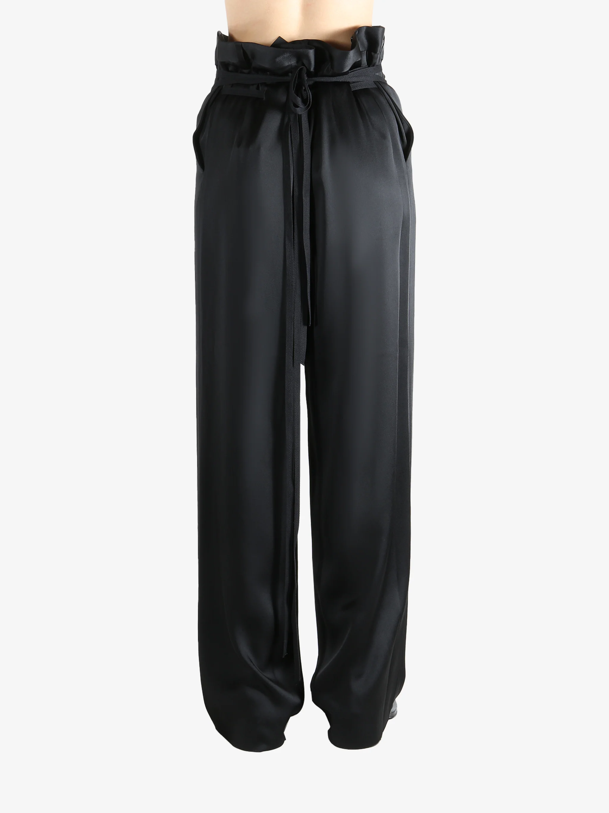 ANN DEMEULEMEESTER - Women Double Ribbon Closure Tita High Comfort Trousers - Image 3