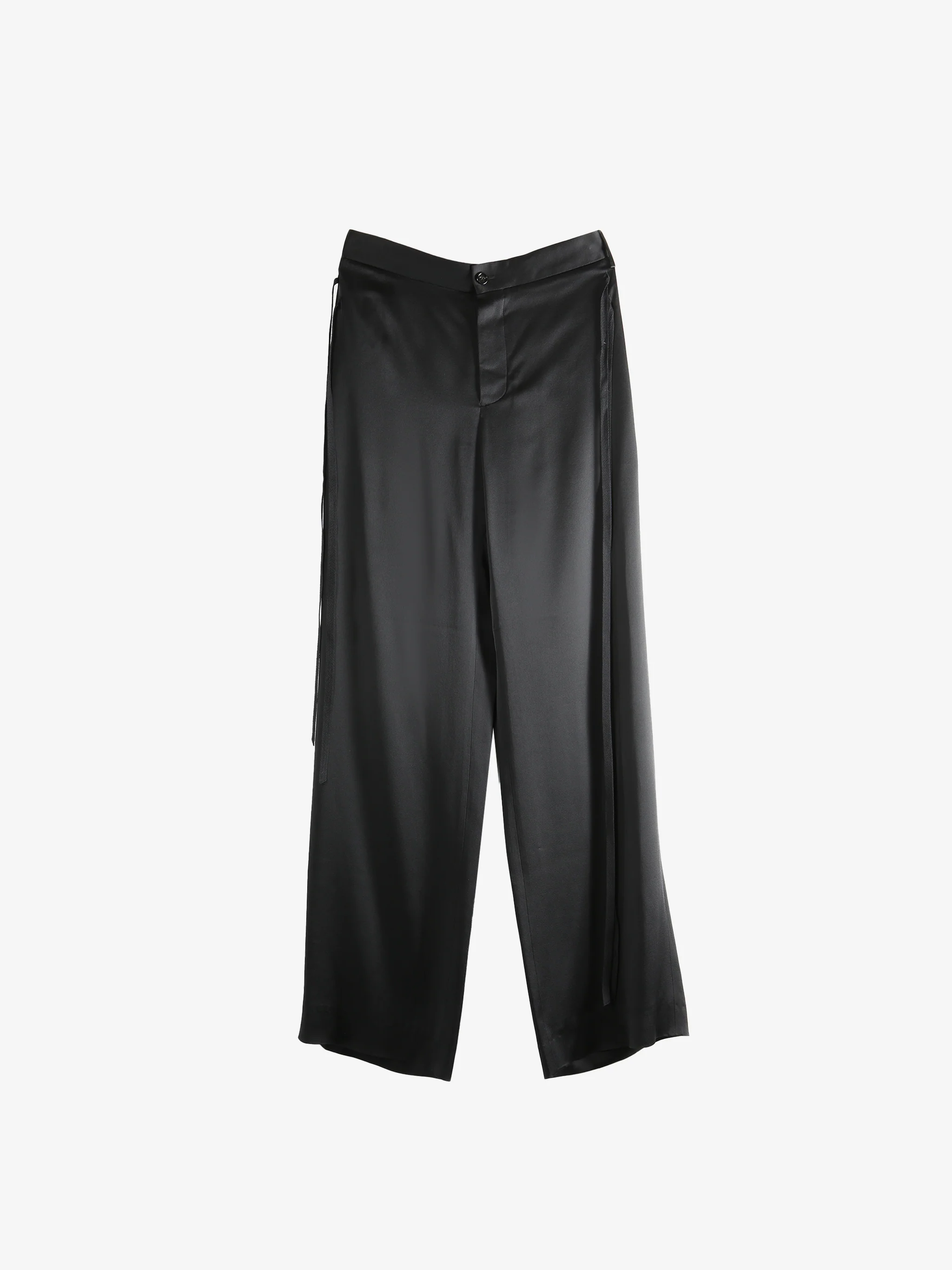 ANN DEMEULEMEESTER - Women Double Ribbon Closure Tita High Comfort Trousers - Image 4