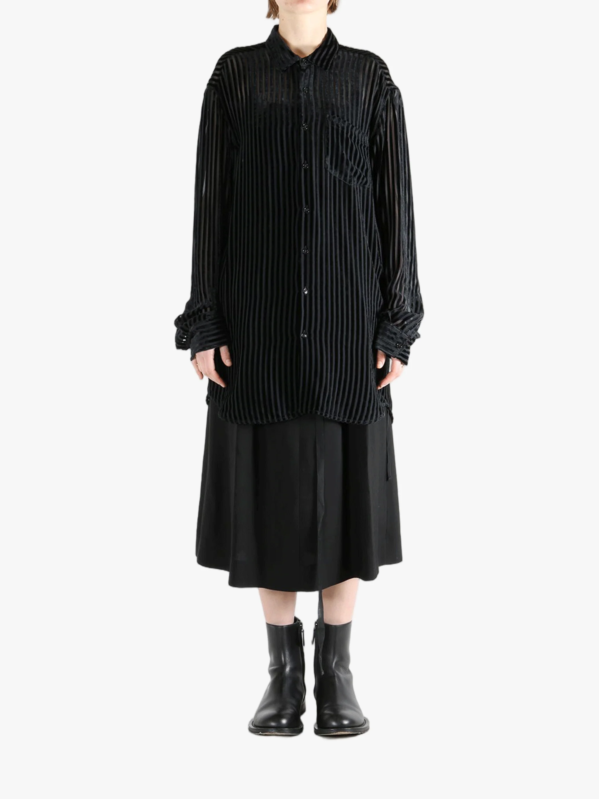 ANN DEMEULEMEESTER - Women Elisabeth Long High Comfort Shirt - Image 4