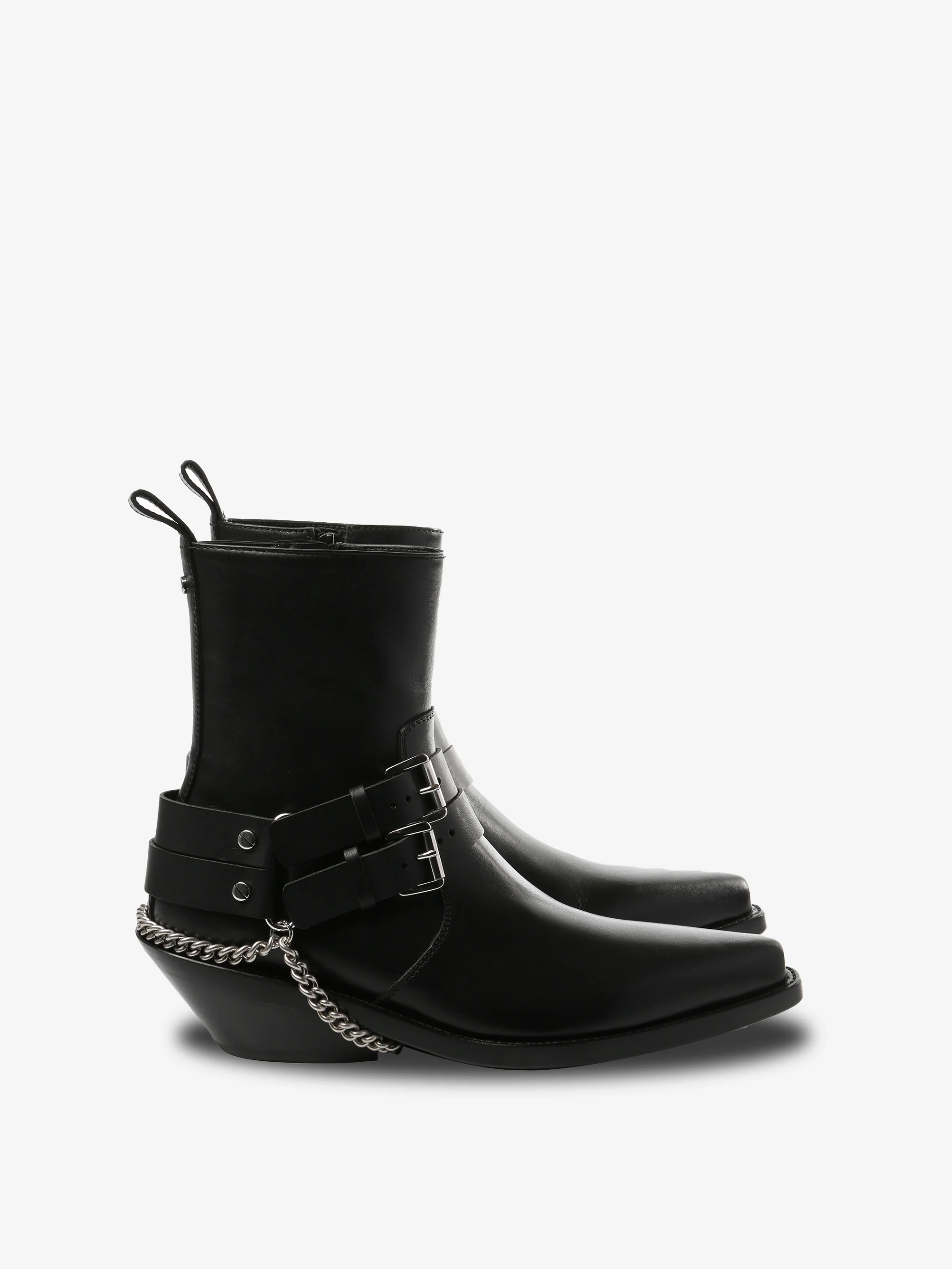 ANN DEMEULEMEESTER - Women Kiril Santiags Belts Ankle Boots