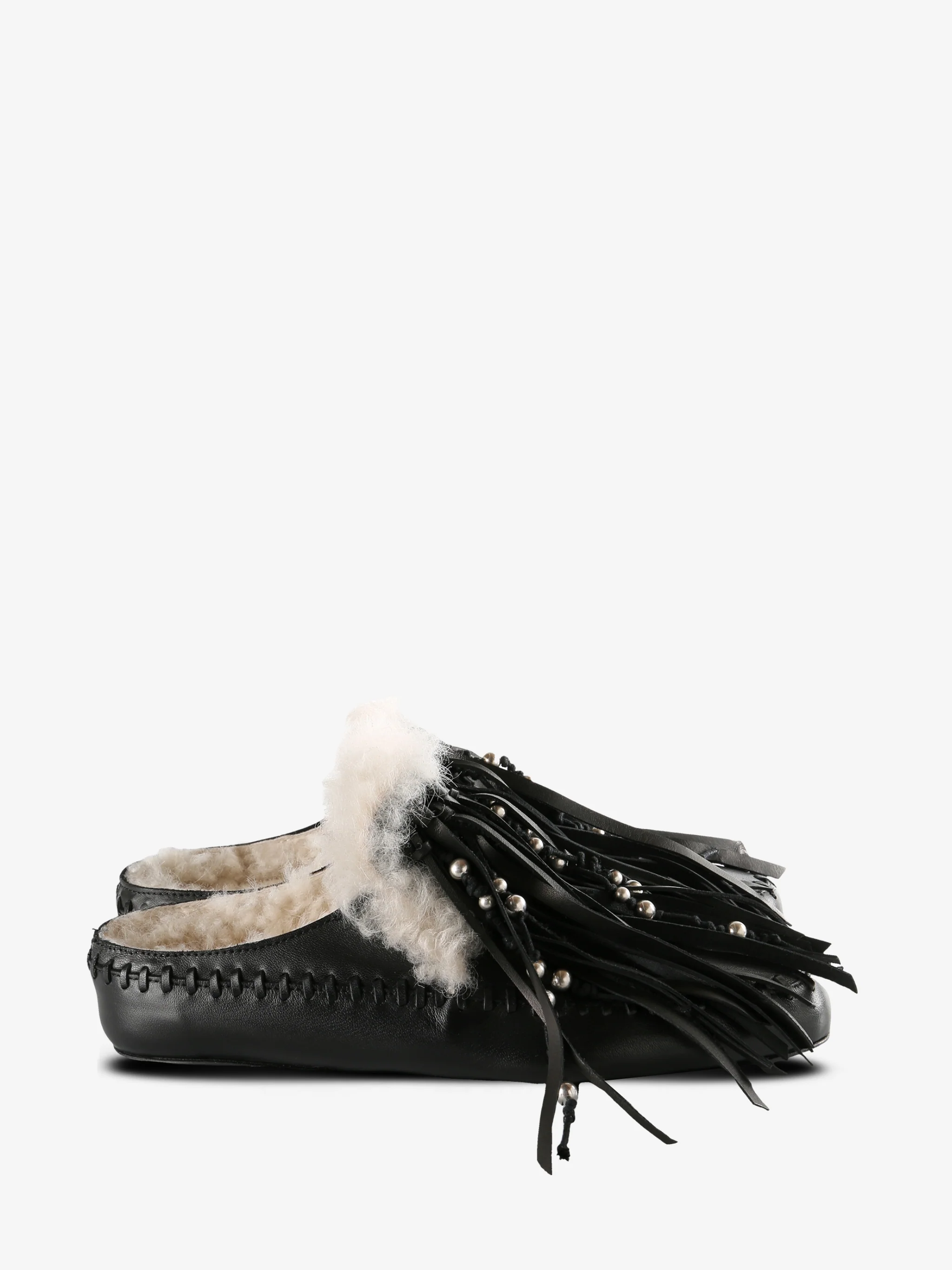 ANN DEMEULEMEESTER - Women Olai Soft Fringe Mules