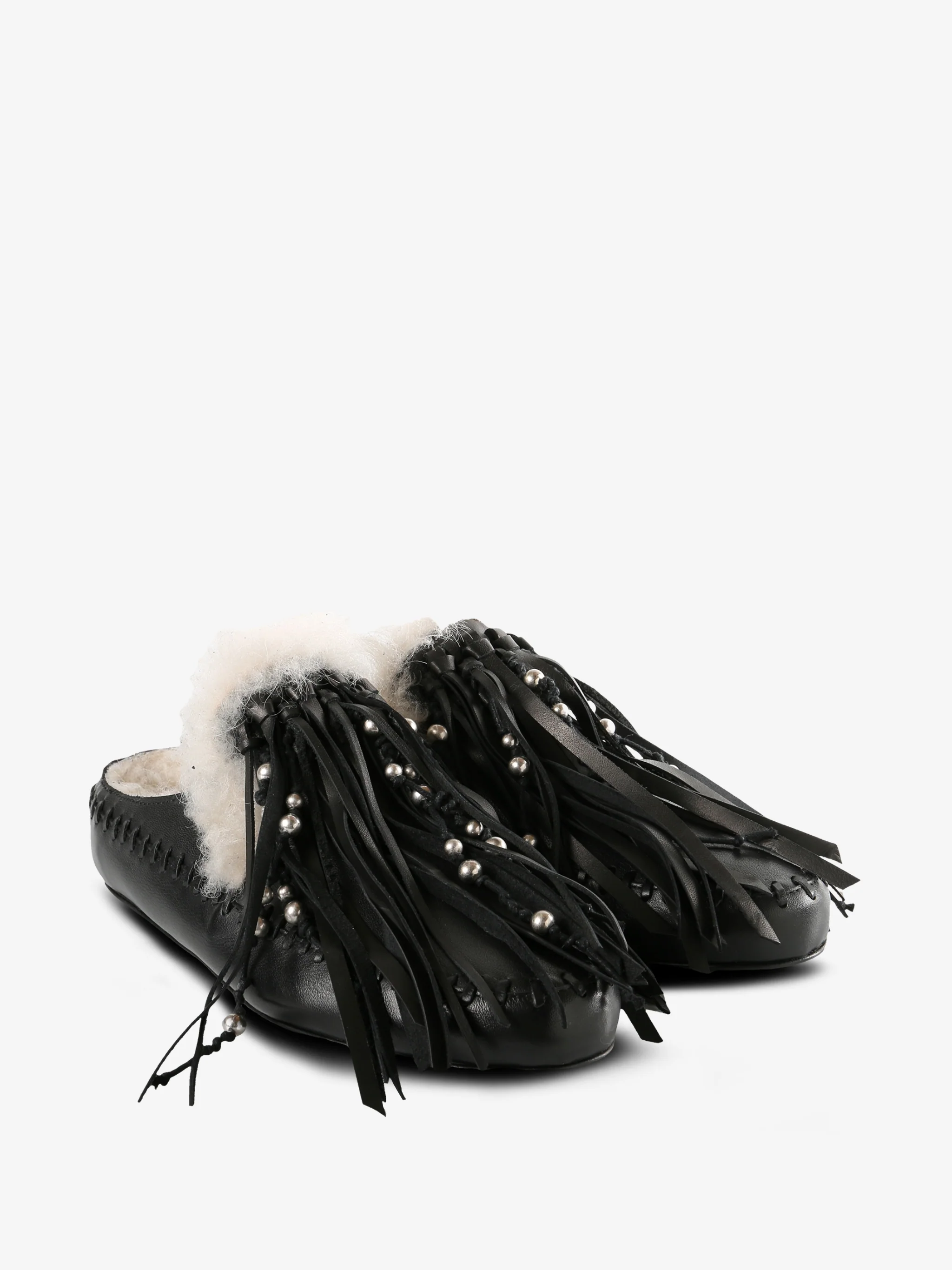 ANN DEMEULEMEESTER - Women Olai Soft Fringe Mules - Image 2