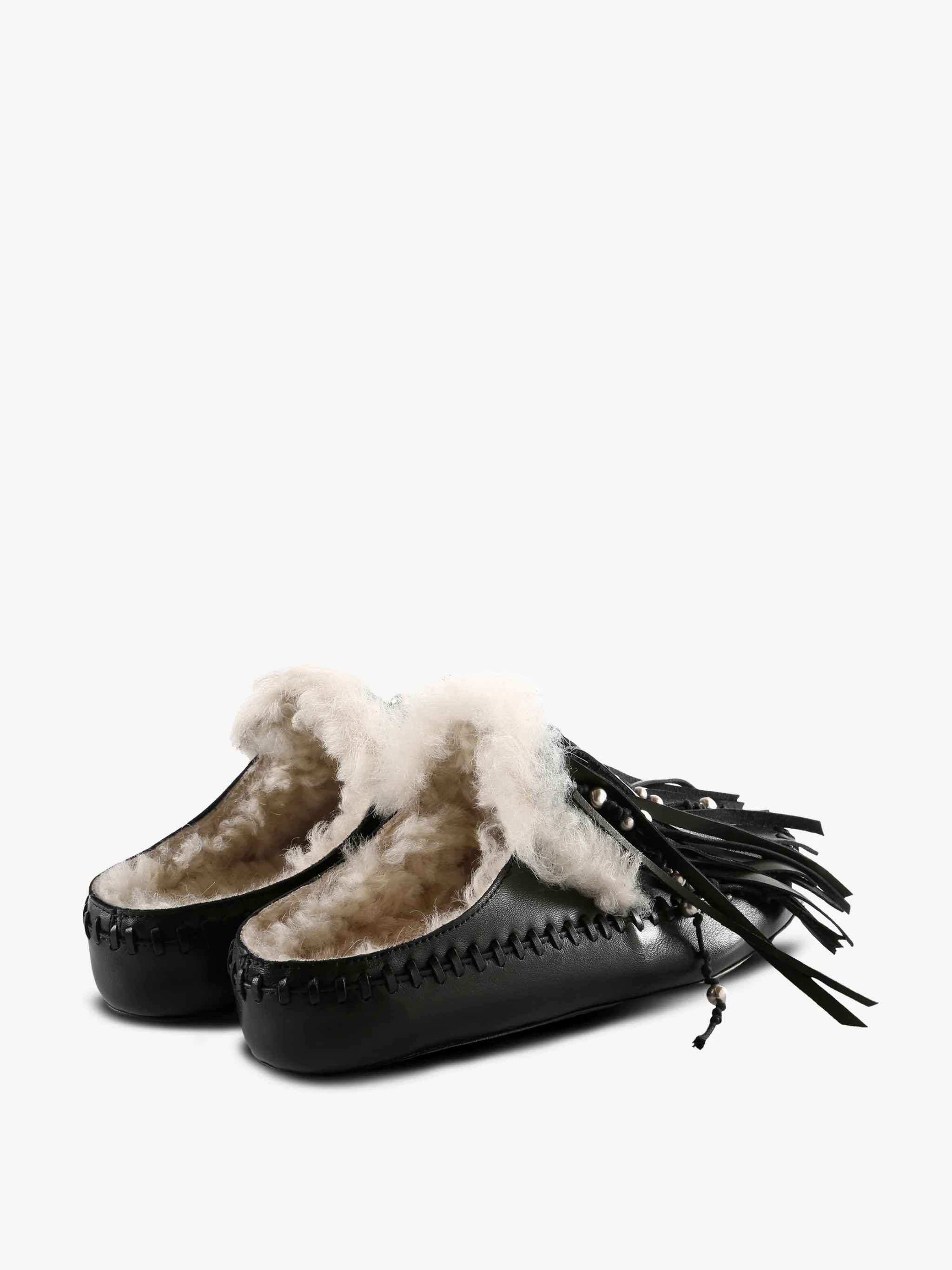 ANN DEMEULEMEESTER - Women Olai Soft Fringe Mules - Image 3