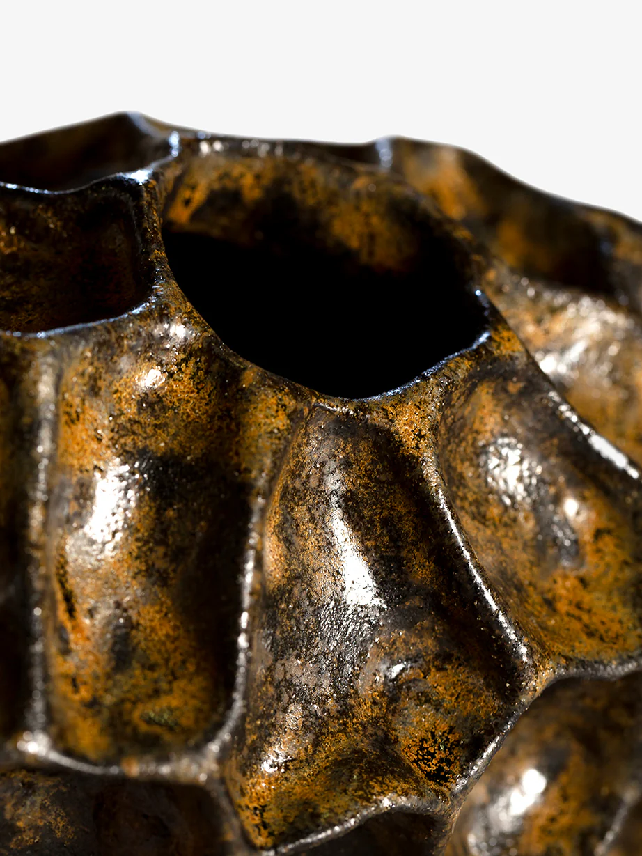 ANN SHURE - Glazed Hand-Built Stoneware D Vase - Image 6