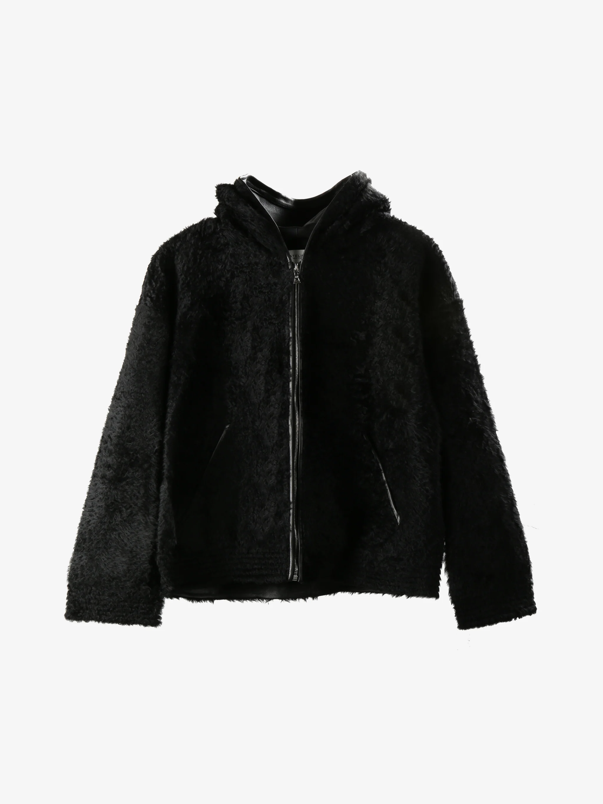 ATELIER NEW YORK - Unisex Shearling Hooded Jacket - Image 4