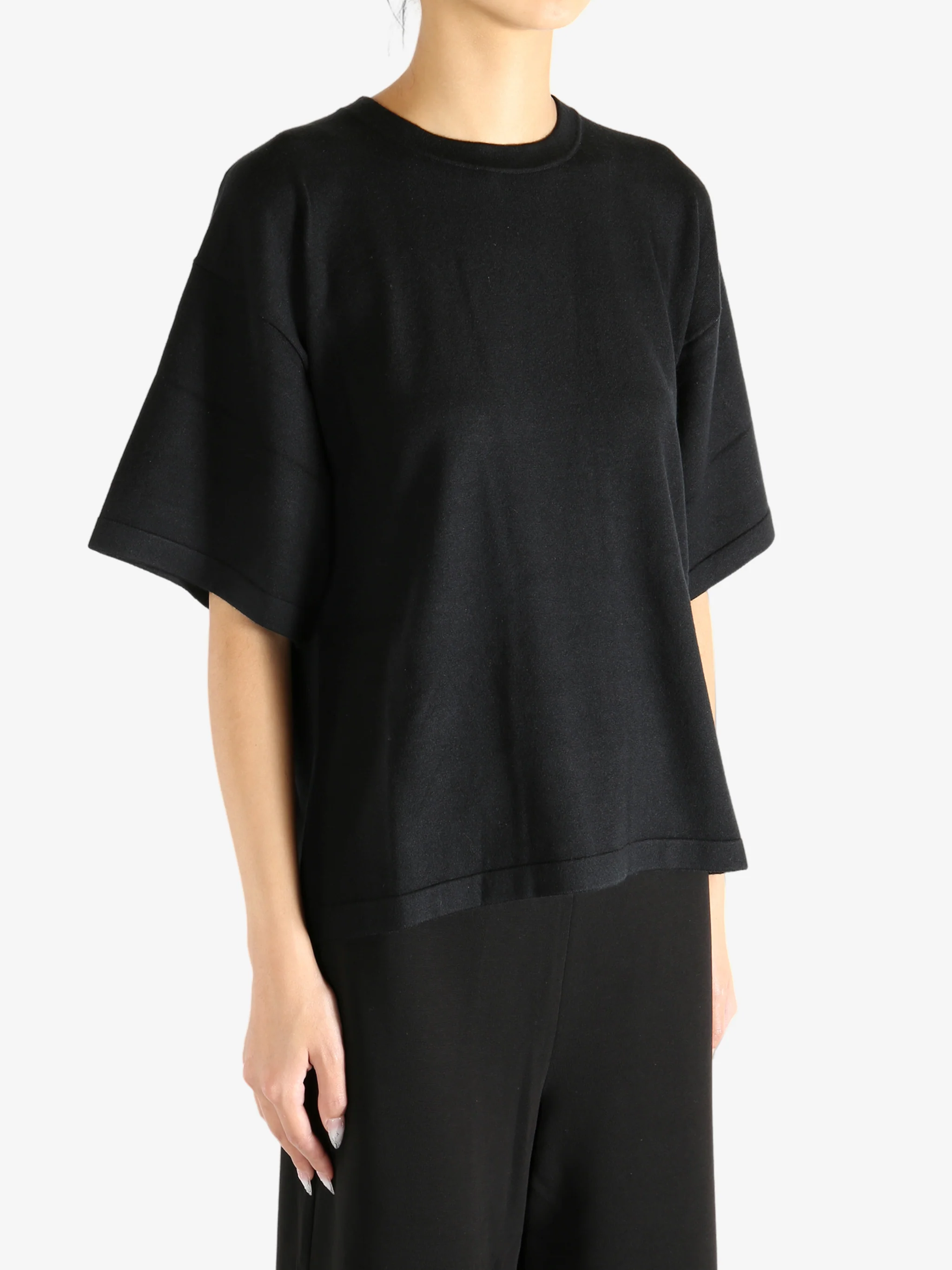 ATELIER NEW YORK  - Women Silk Cashmere Oversized Tee - Image 2