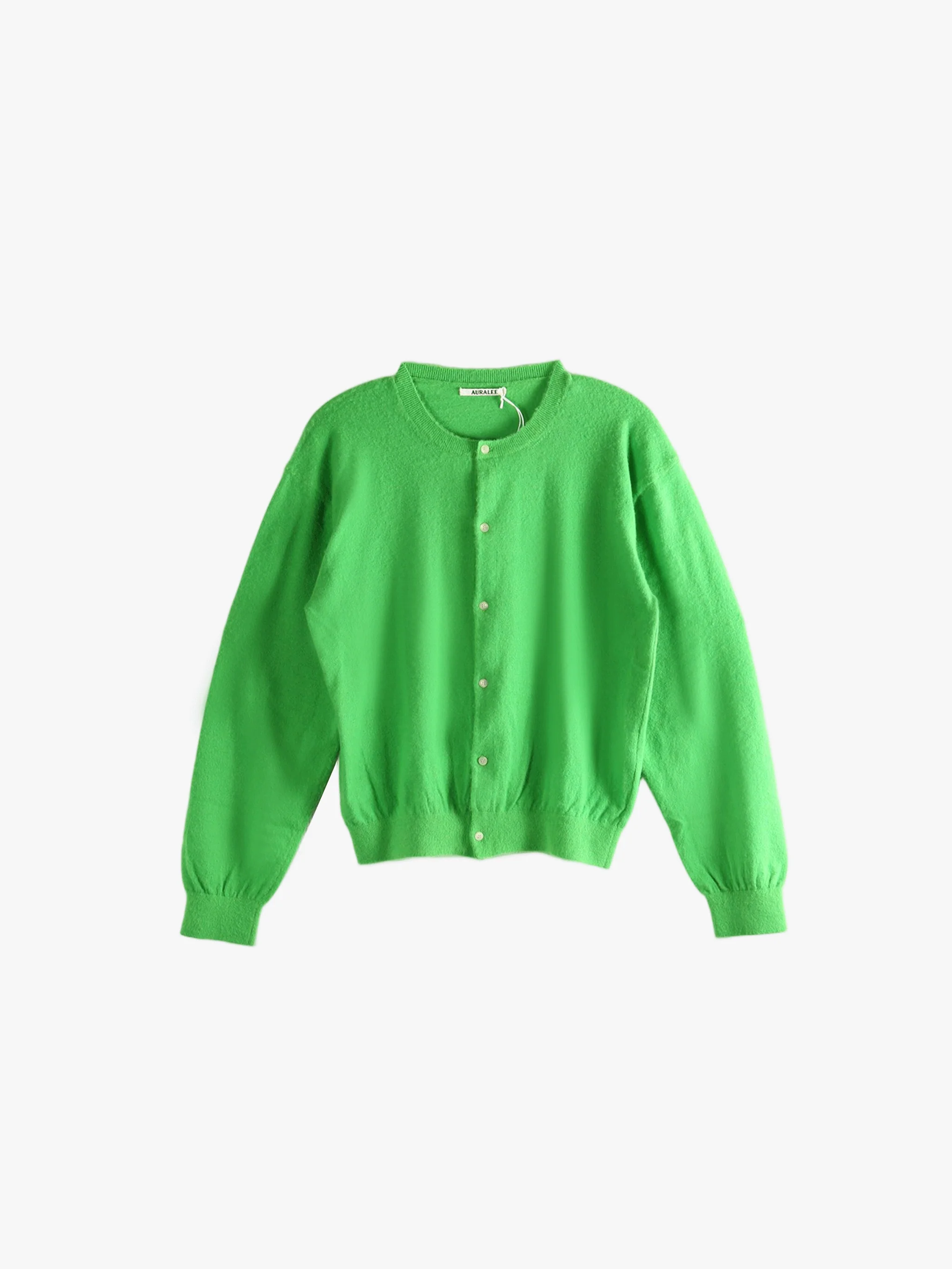 AURALEE - Men Brushed Cashmere Cotton Knit Cardigan - Image 5