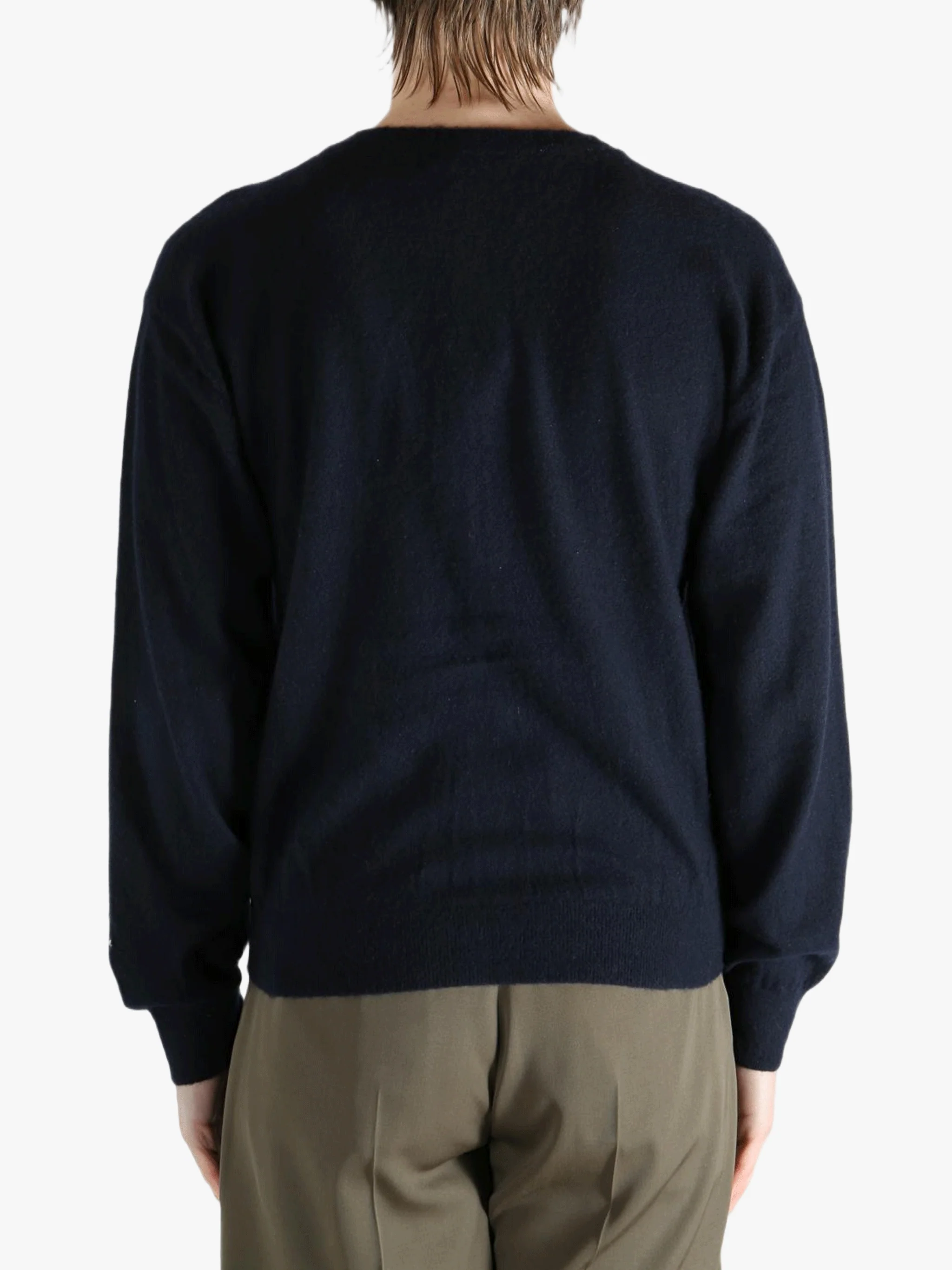 AURALEE - Men Brushed Cashmere Cotton Knit Cardigan - Image 3