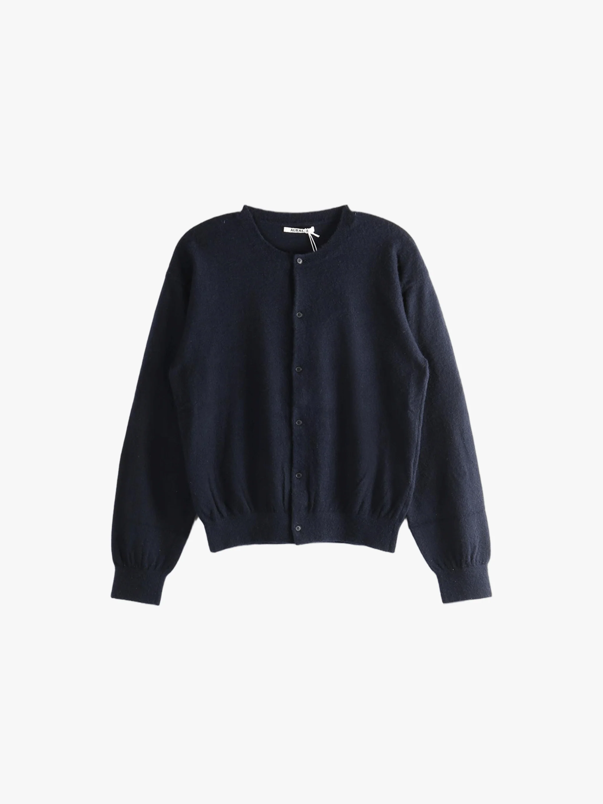 AURALEE - Men Brushed Cashmere Cotton Knit Cardigan - Image 5