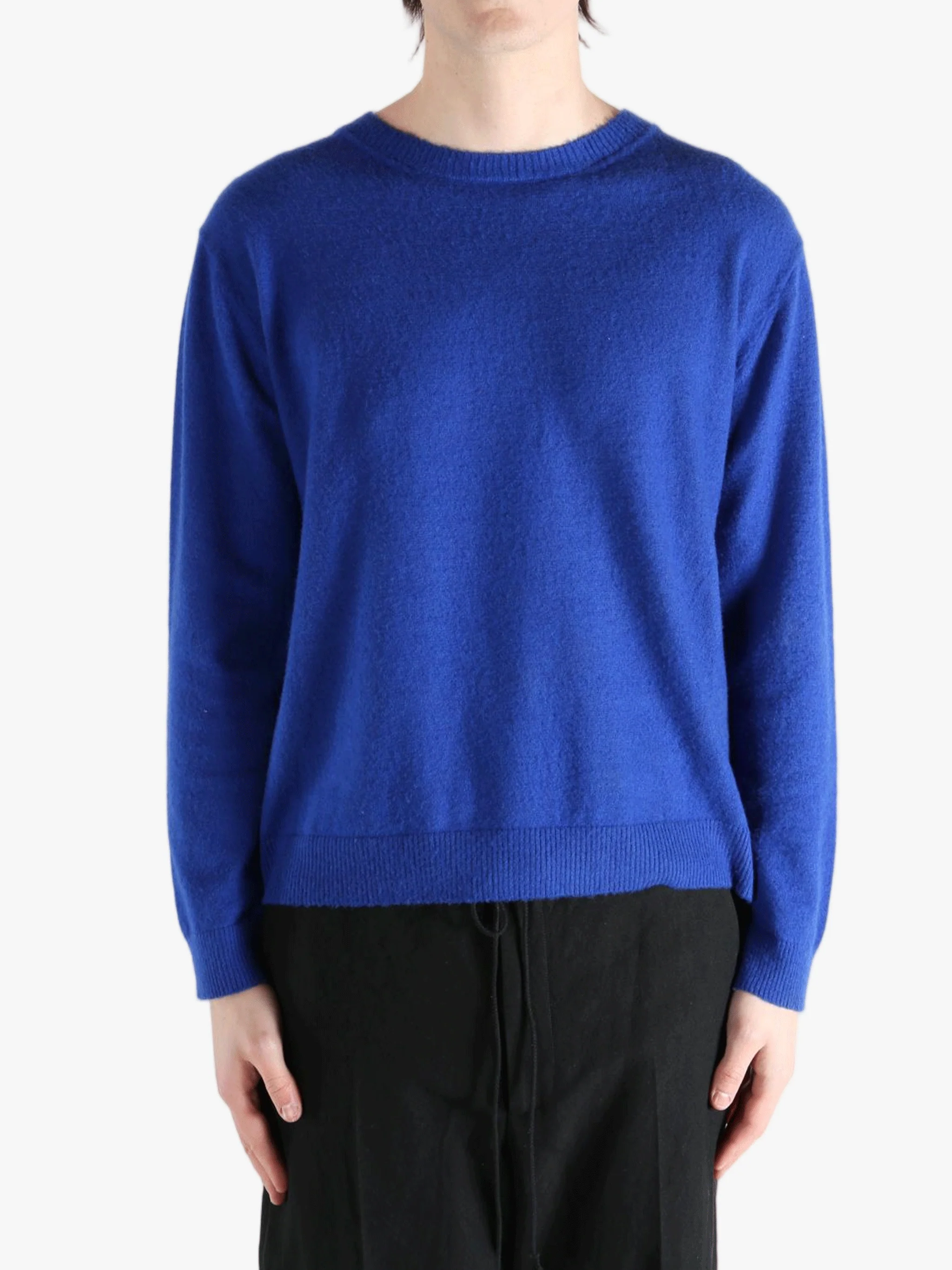 AURALEE - Men Brushed Cashmere Cotton P/O Knit