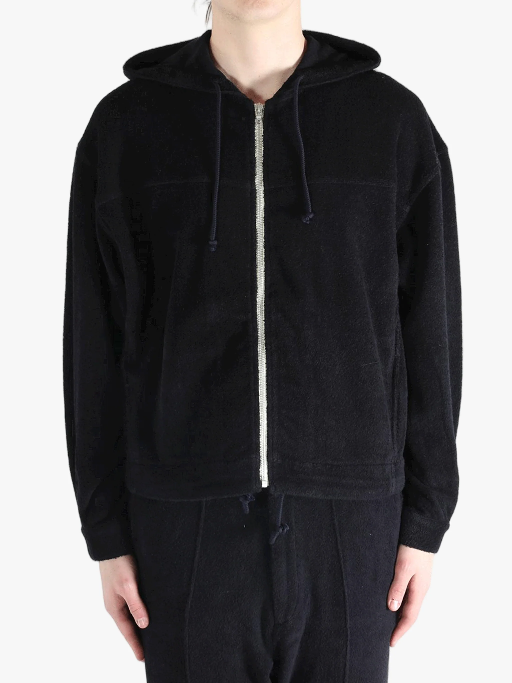 AURALEE - Men Cotton Nylon Pile Zip Parka