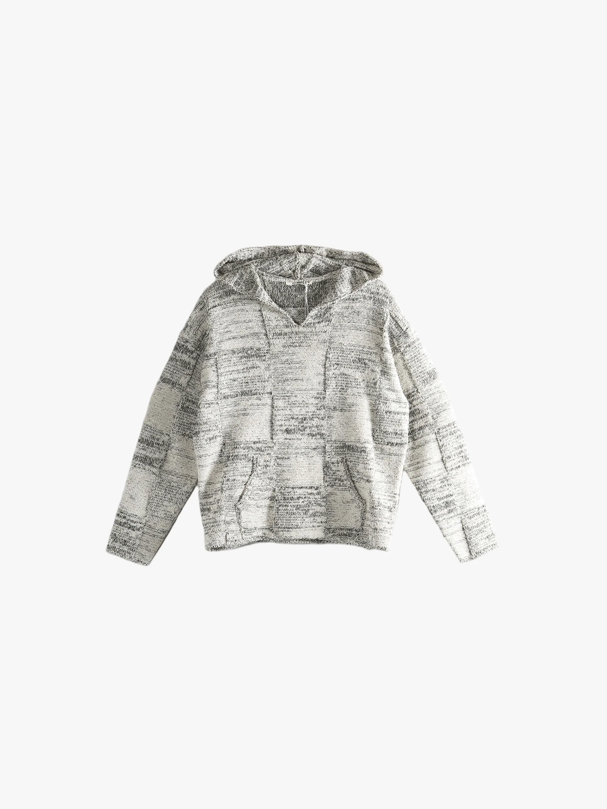 AURALEE - Men Structured Cotton Linen Panel Knit P/O Parka - Image 5