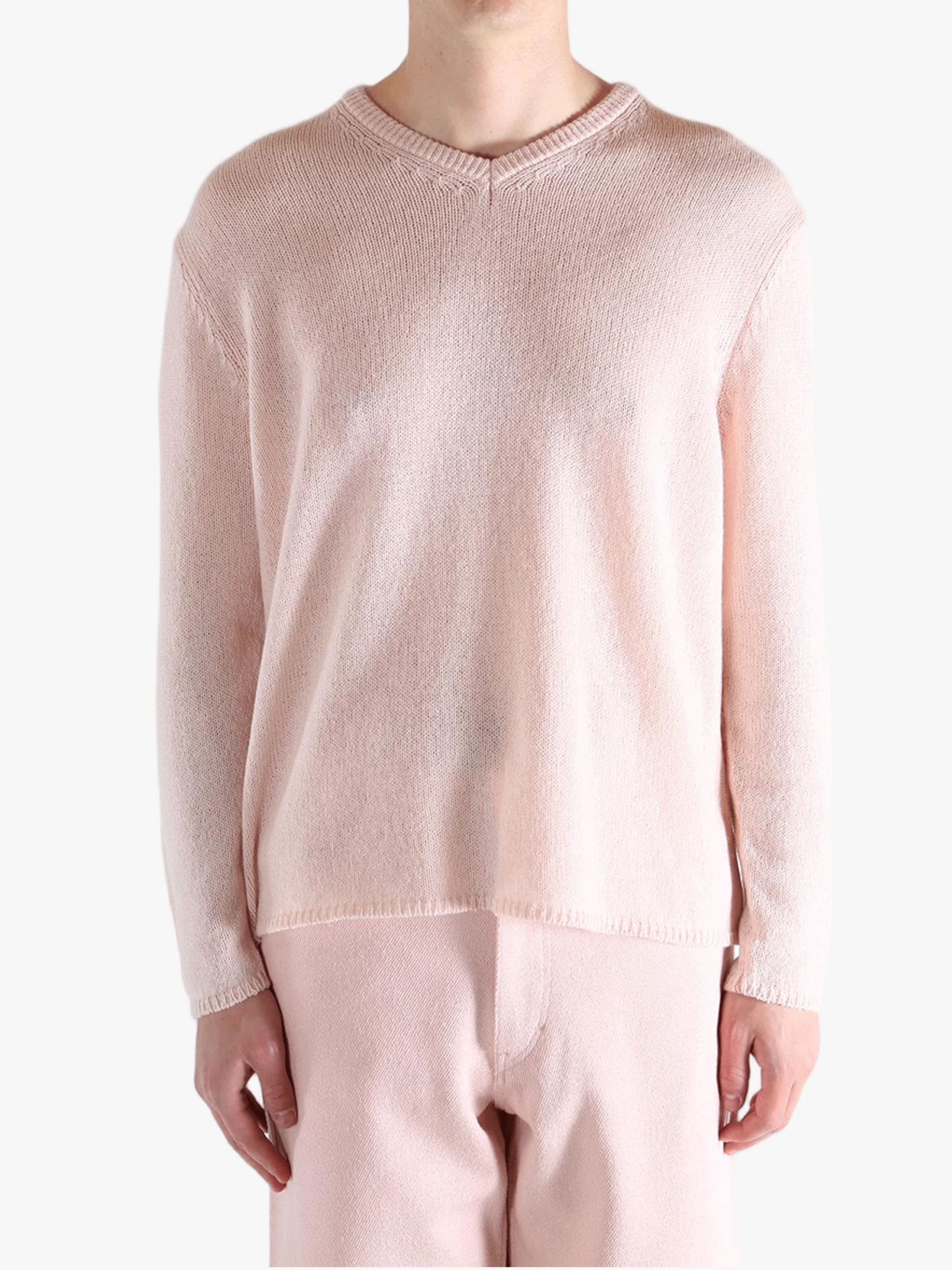 AURALEE - Men Summer Cashmere Knit V-Neck P/O