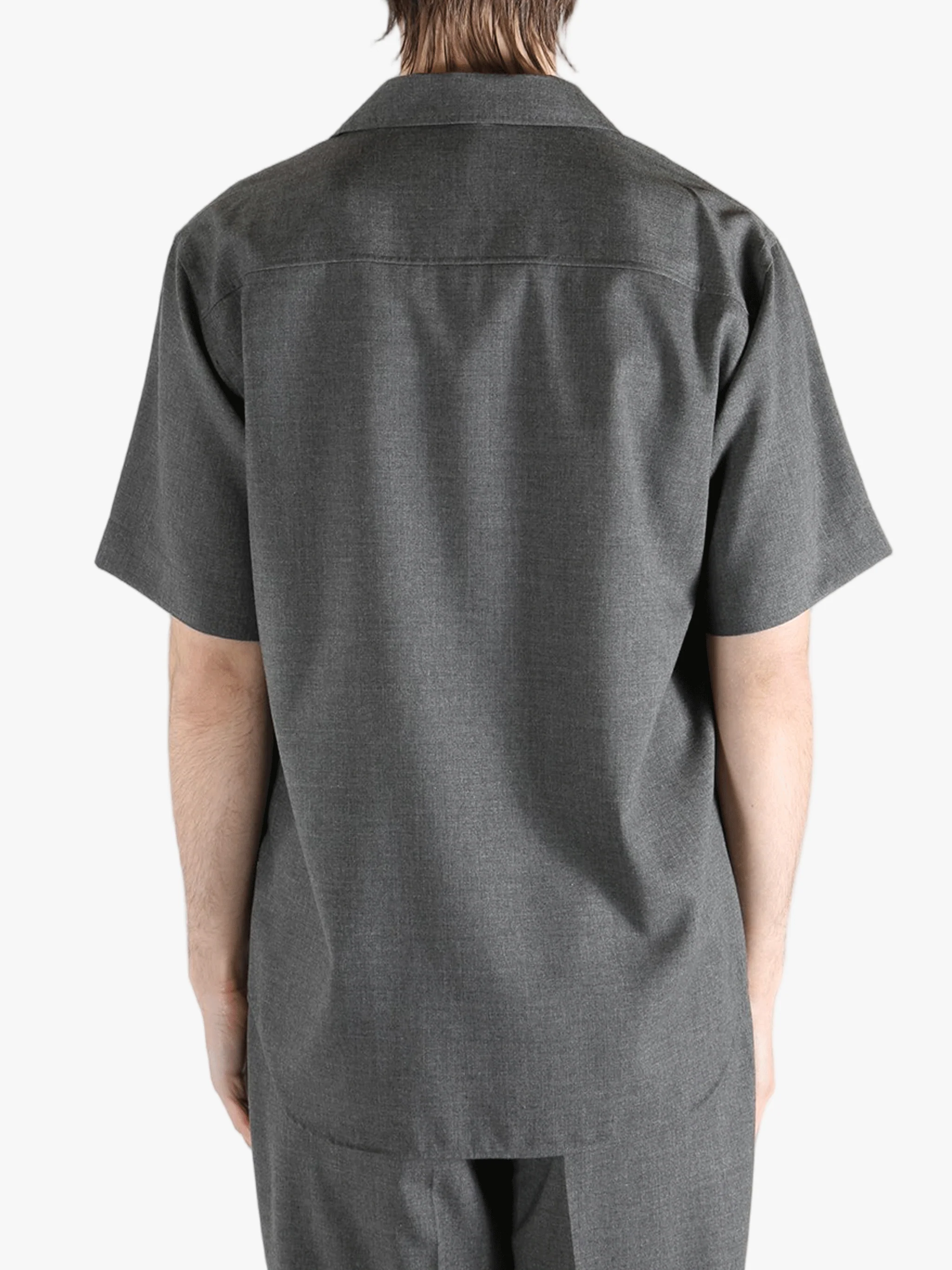 AURALEE - Men Summer Twist Cashmere Pora Half-Sleeved Shirt - Image 3