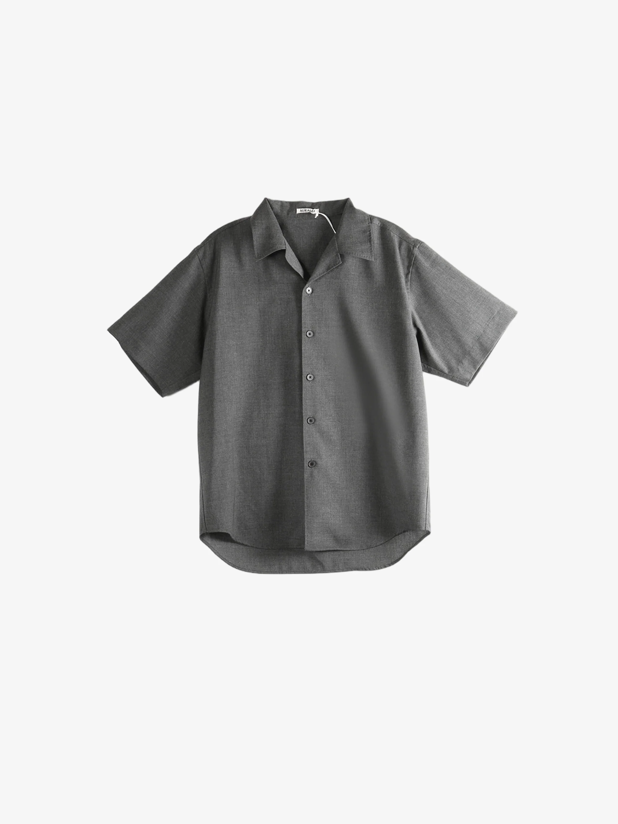 AURALEE - Men Summer Twist Cashmere Pora Half-Sleeved Shirt - Image 5