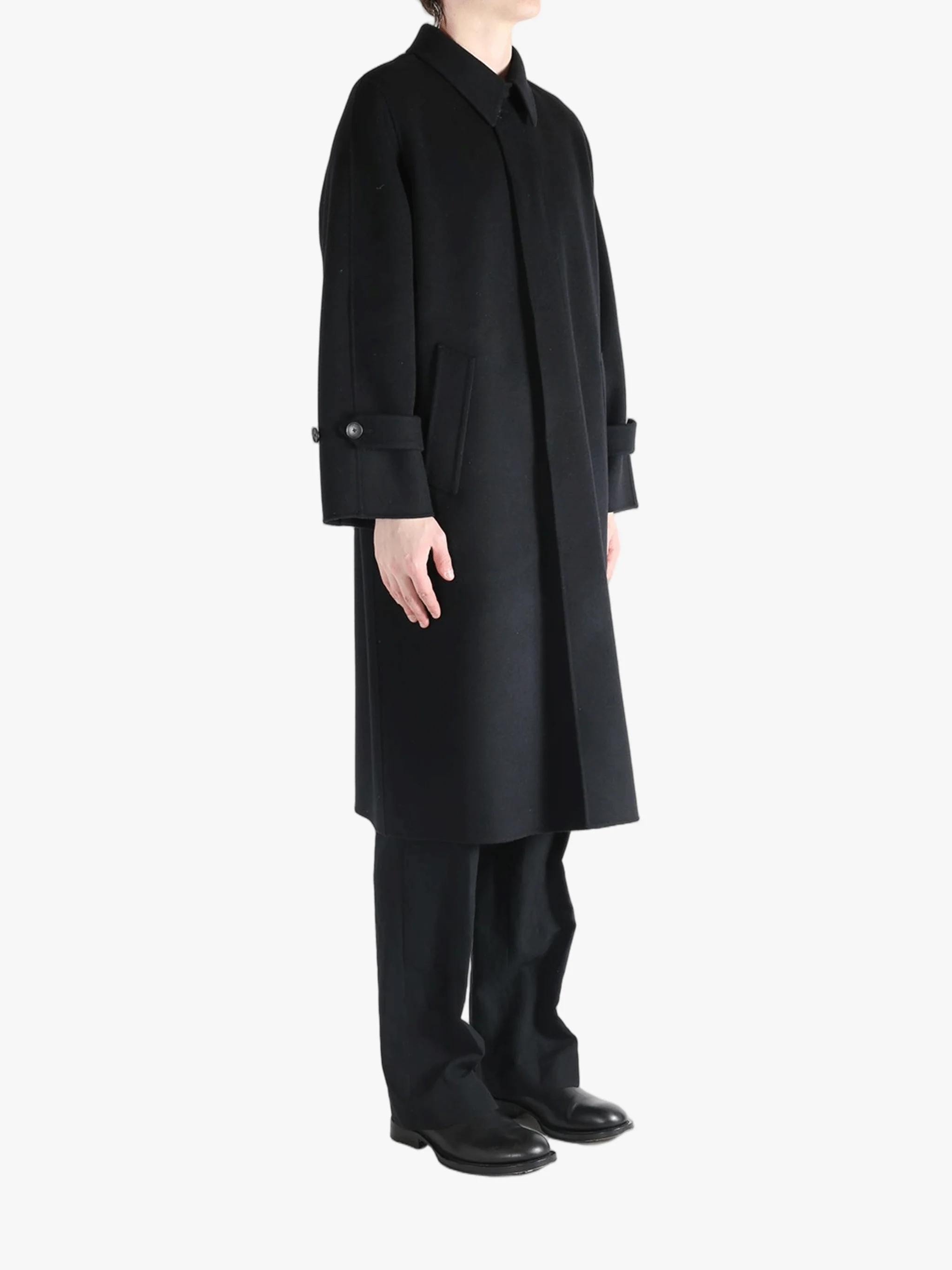 AURALEE - Men Super Fine Wool Melton Hand Sewn Coat - Image 2