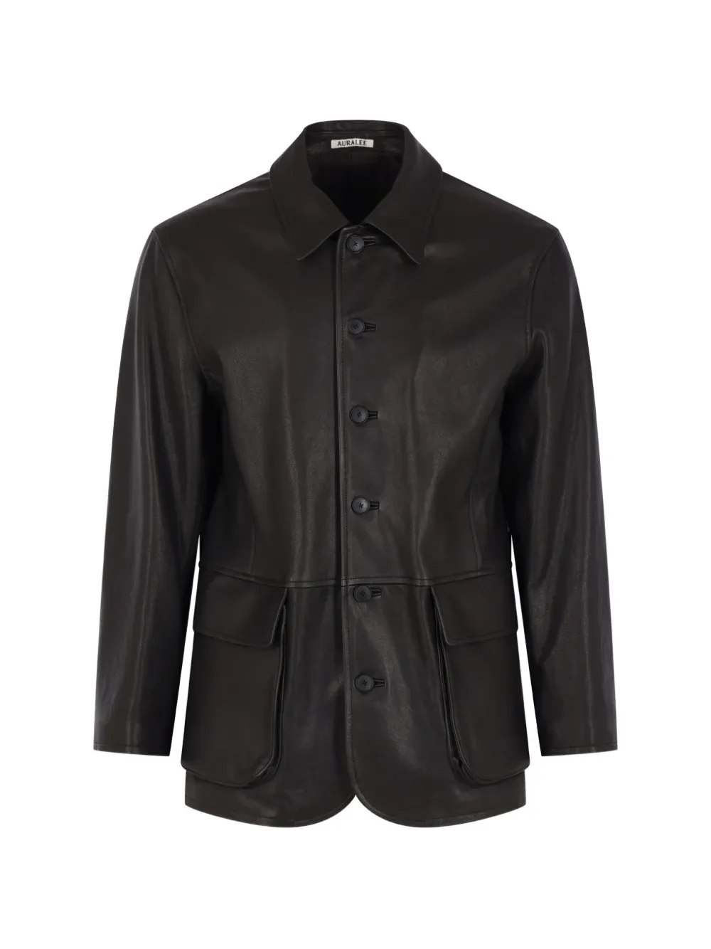 AURALEE - Men Textured Lamb Leather Blouson