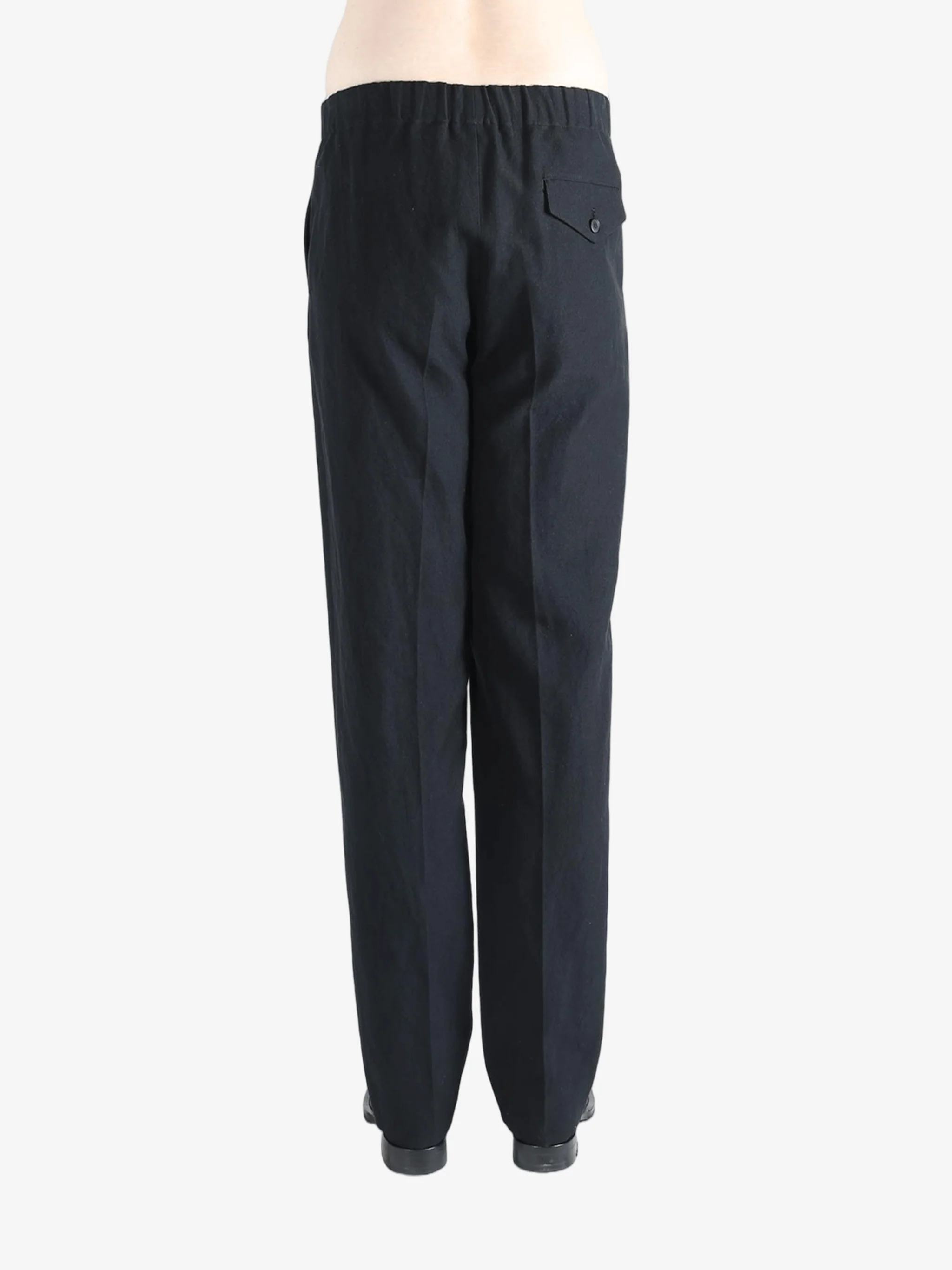 AURALEE - Men Wool Cotton Linen Ox Drawstring Pants - Image 3